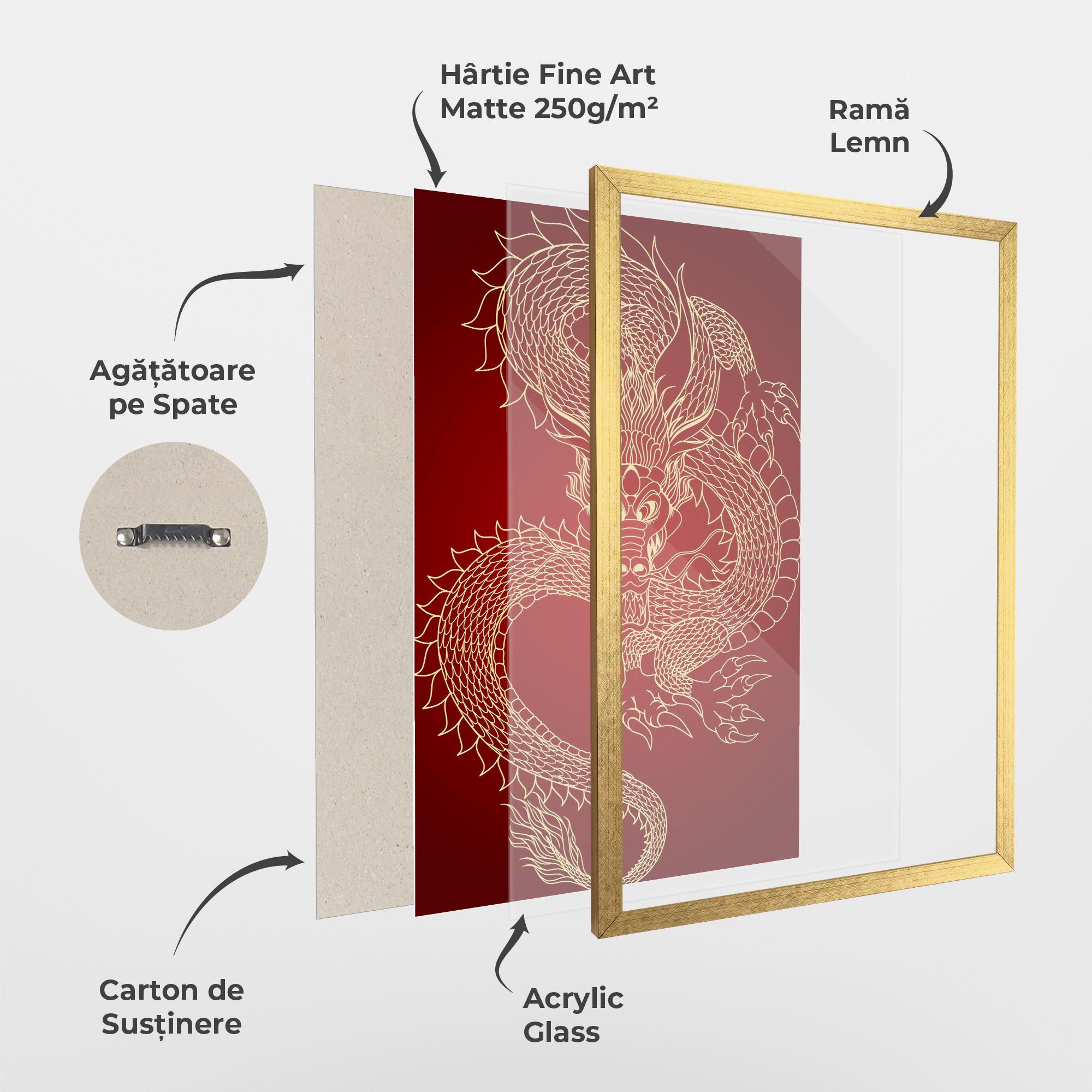 Poster Înrămat Traditional Dragon mockup 1
