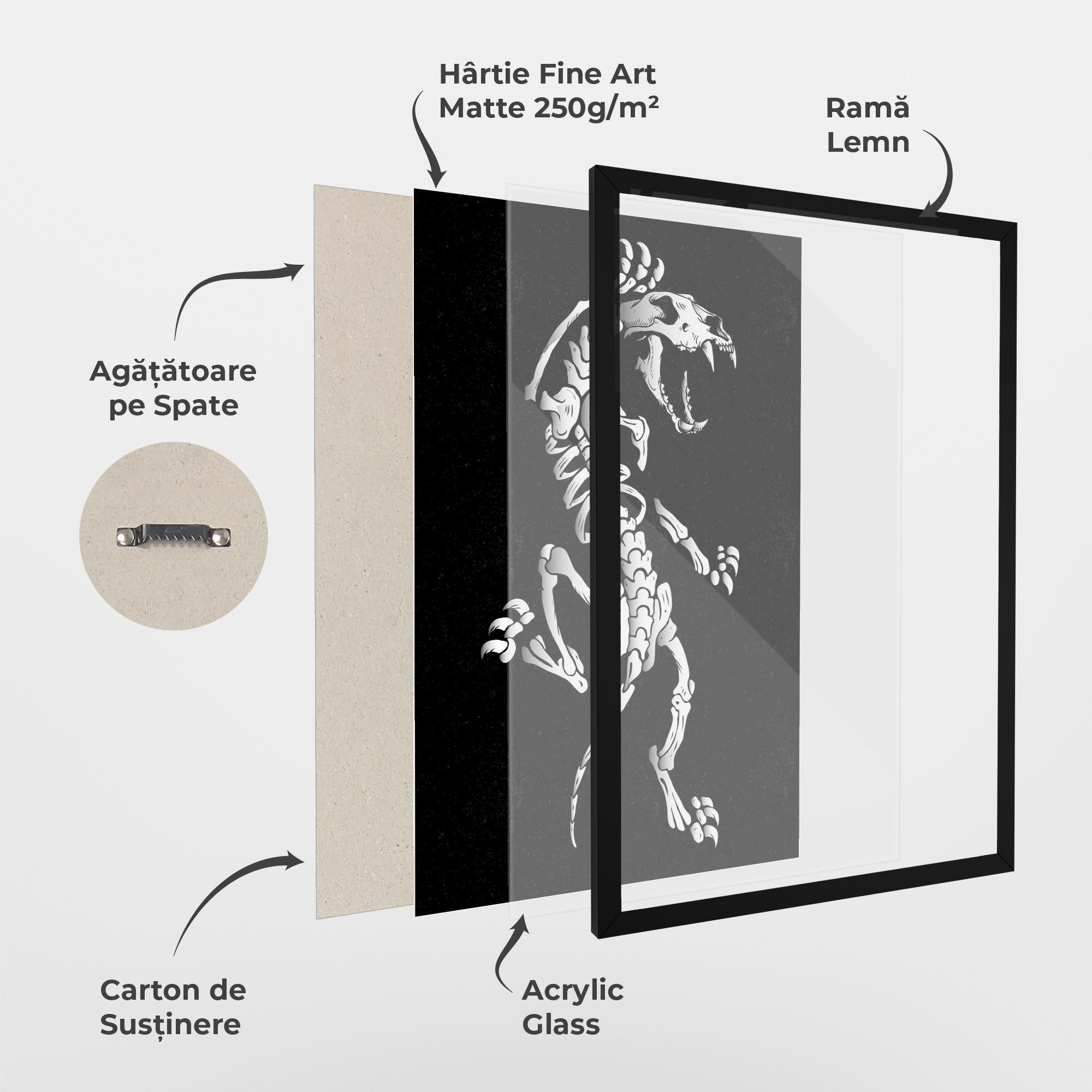 Poster Înrămat Creature Skull mockup 1