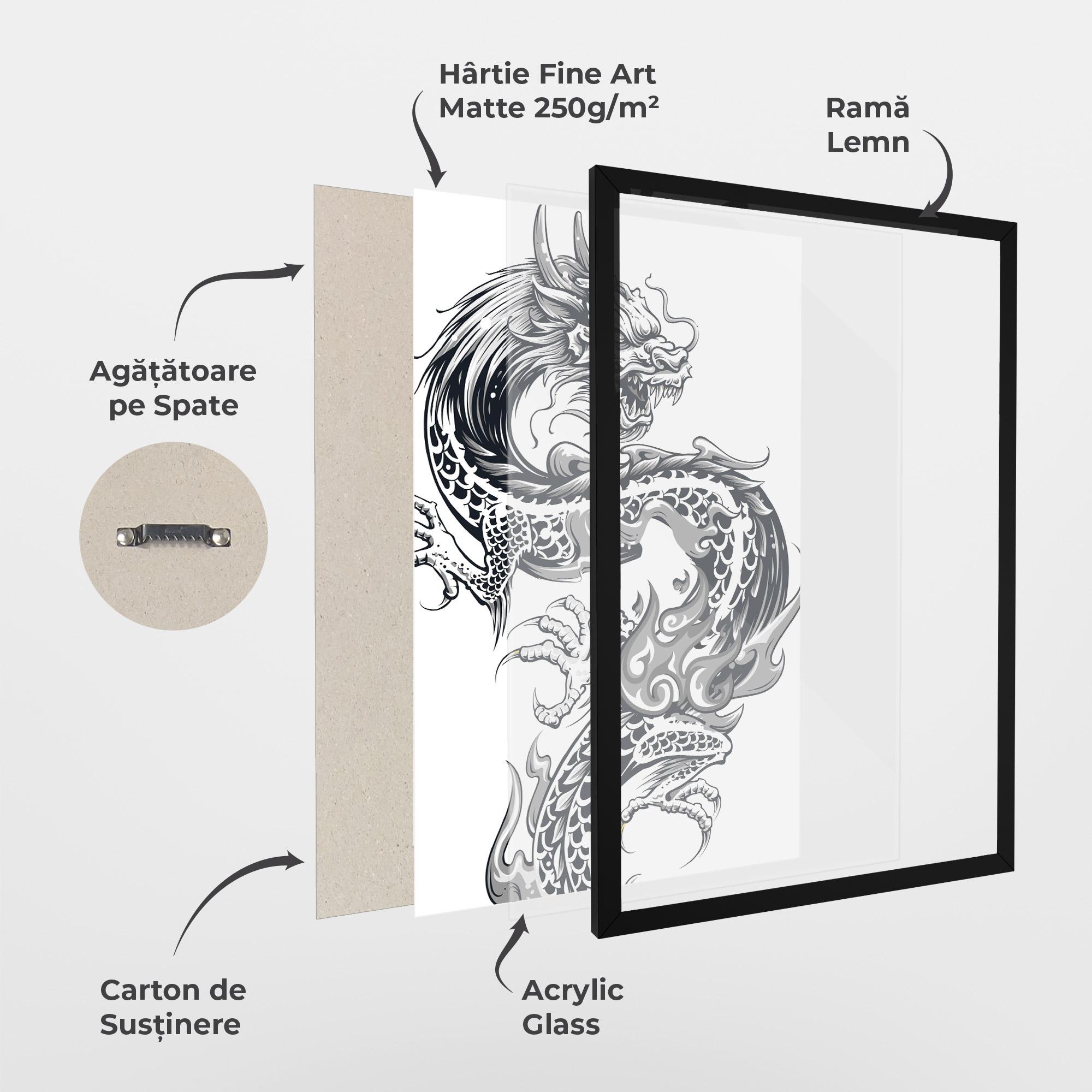 Poster Înrămat Dragon Line mockup 1