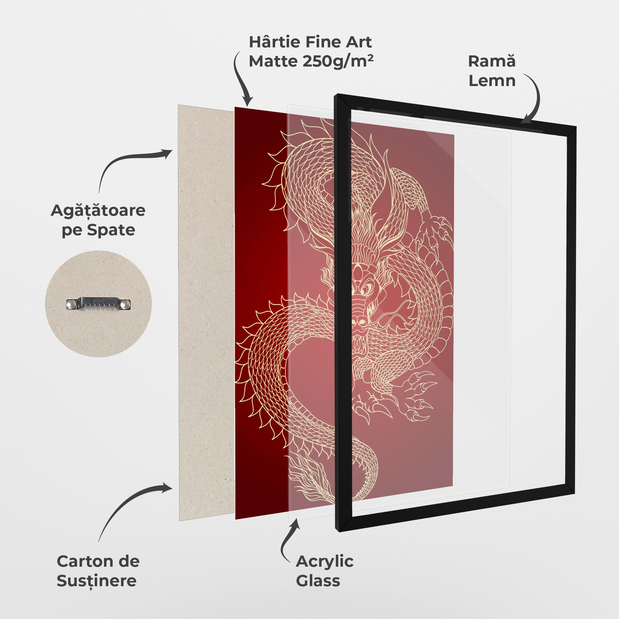 Poster Înrămat Traditional Dragon mockup 1