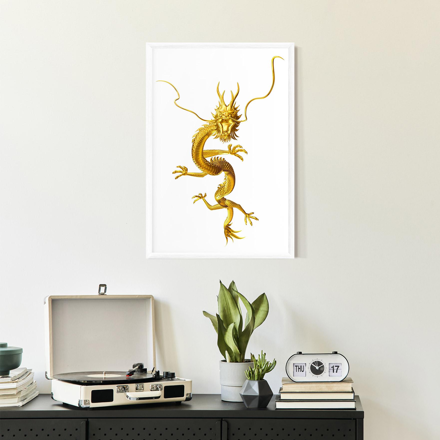 Poster Înrămat Golden Dragon mockup 2