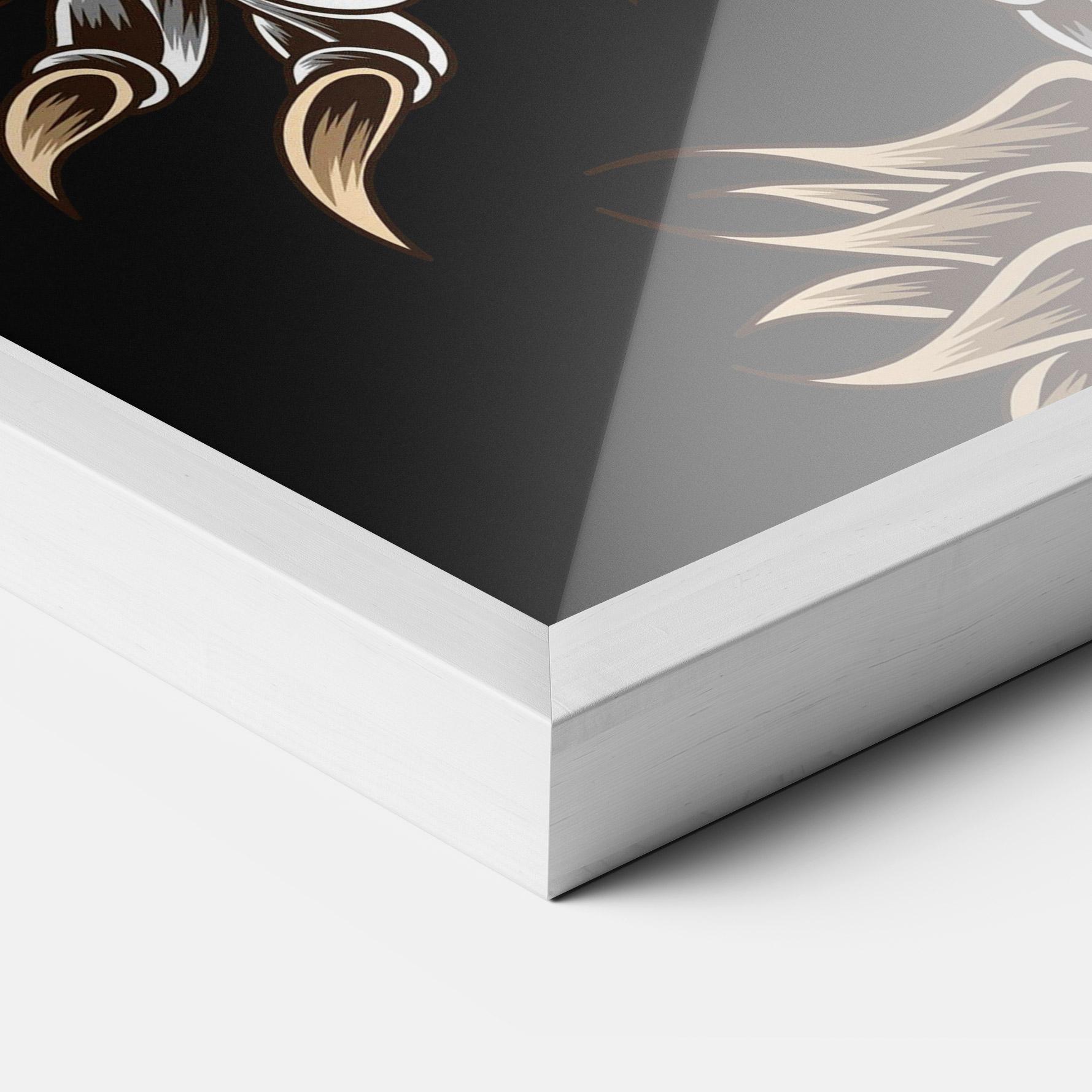 Poster Înrămat Cream Moon Dragon mockup 3