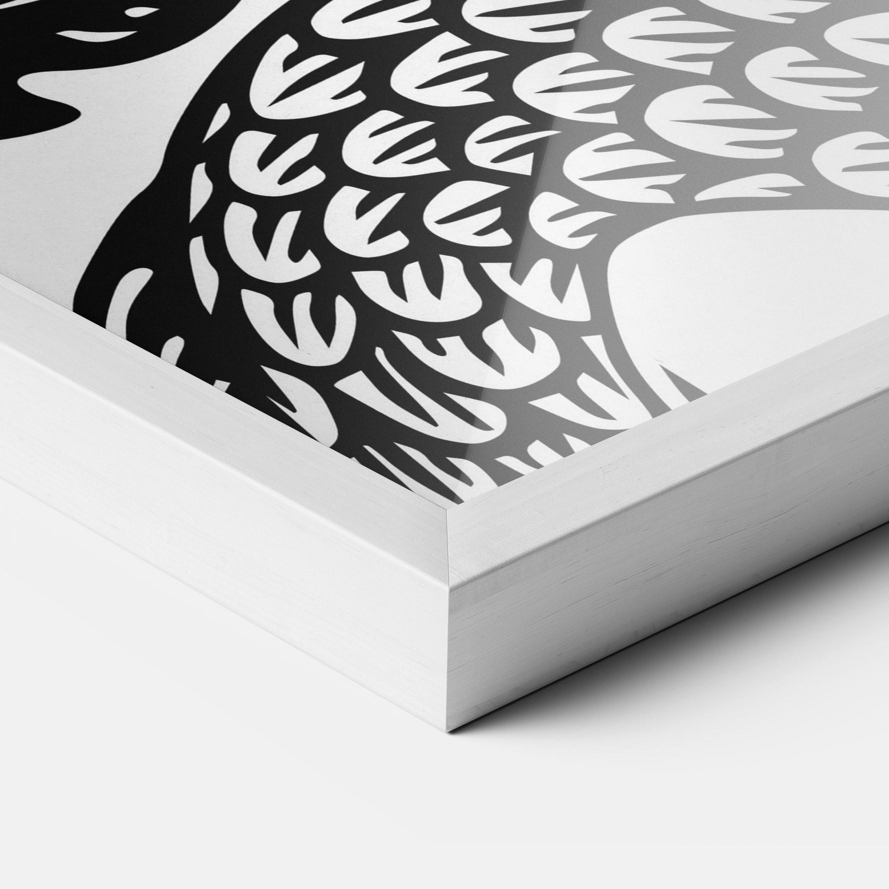 Poster Înrămat Dragon Black Line mockup 3