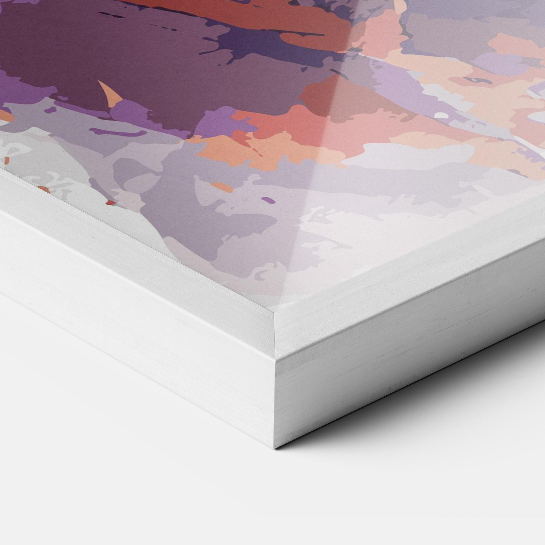 Poster Înrămat Orange Purple Dragon mockup 3