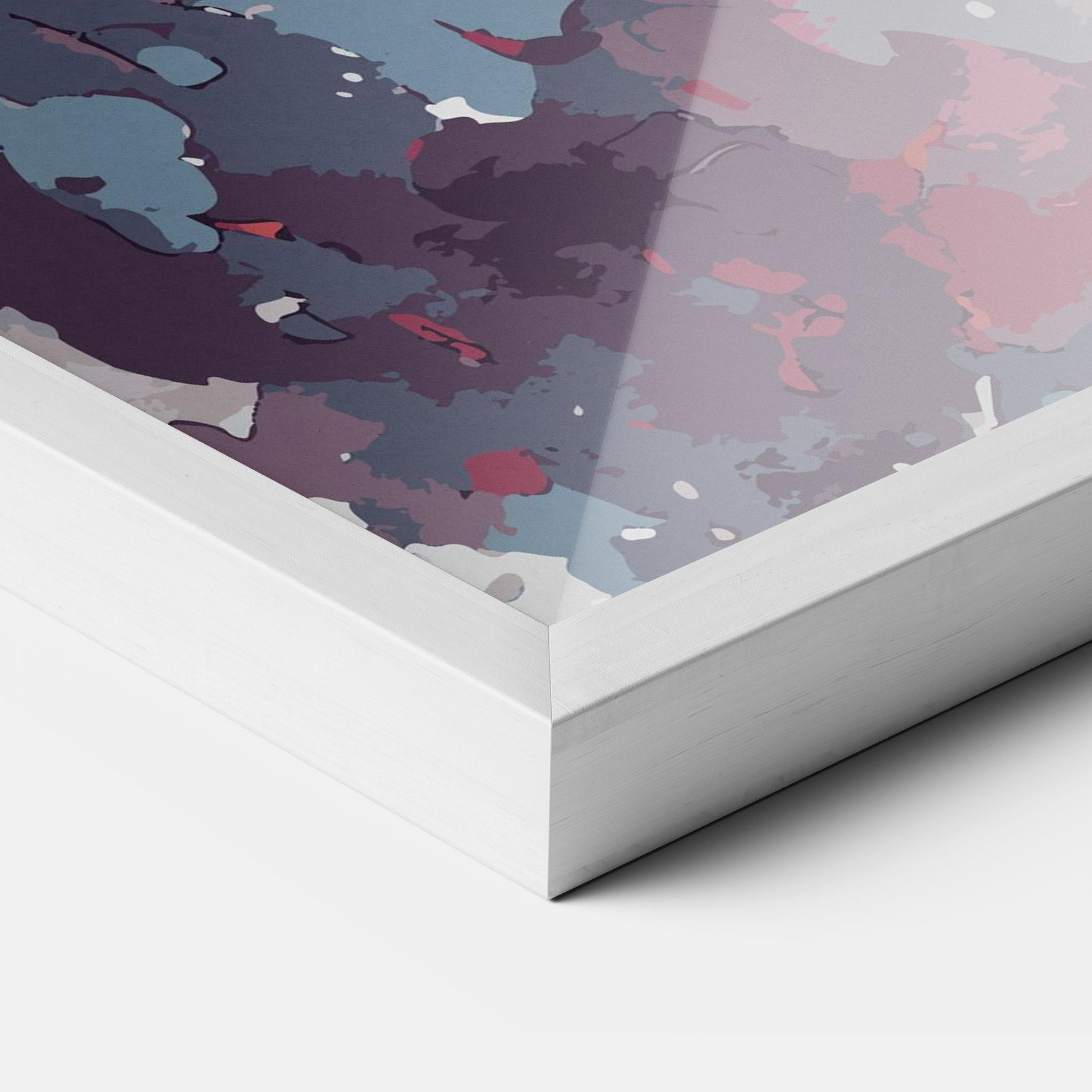 Poster Înrămat Red Blue Dragon mockup 3