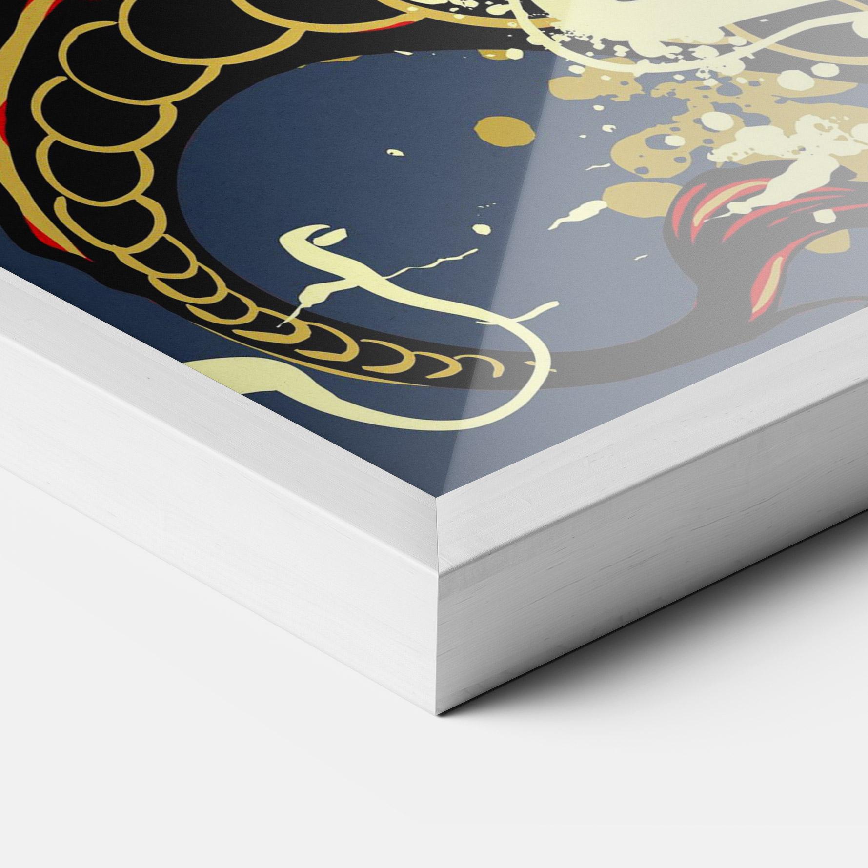 Poster Înrămat Red Cream Dragon mockup 3