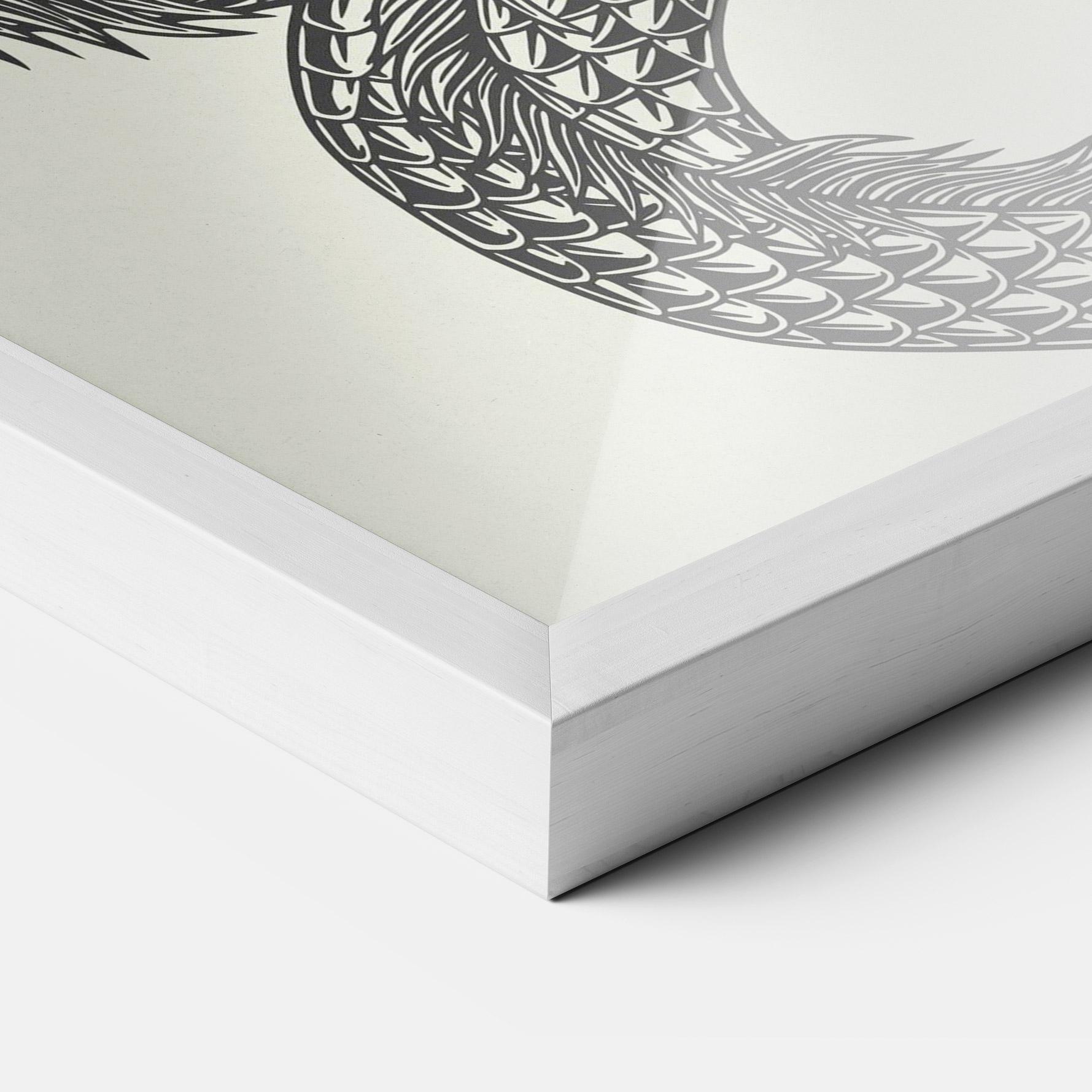 Poster Înrămat Red Moon Dragon mockup 3