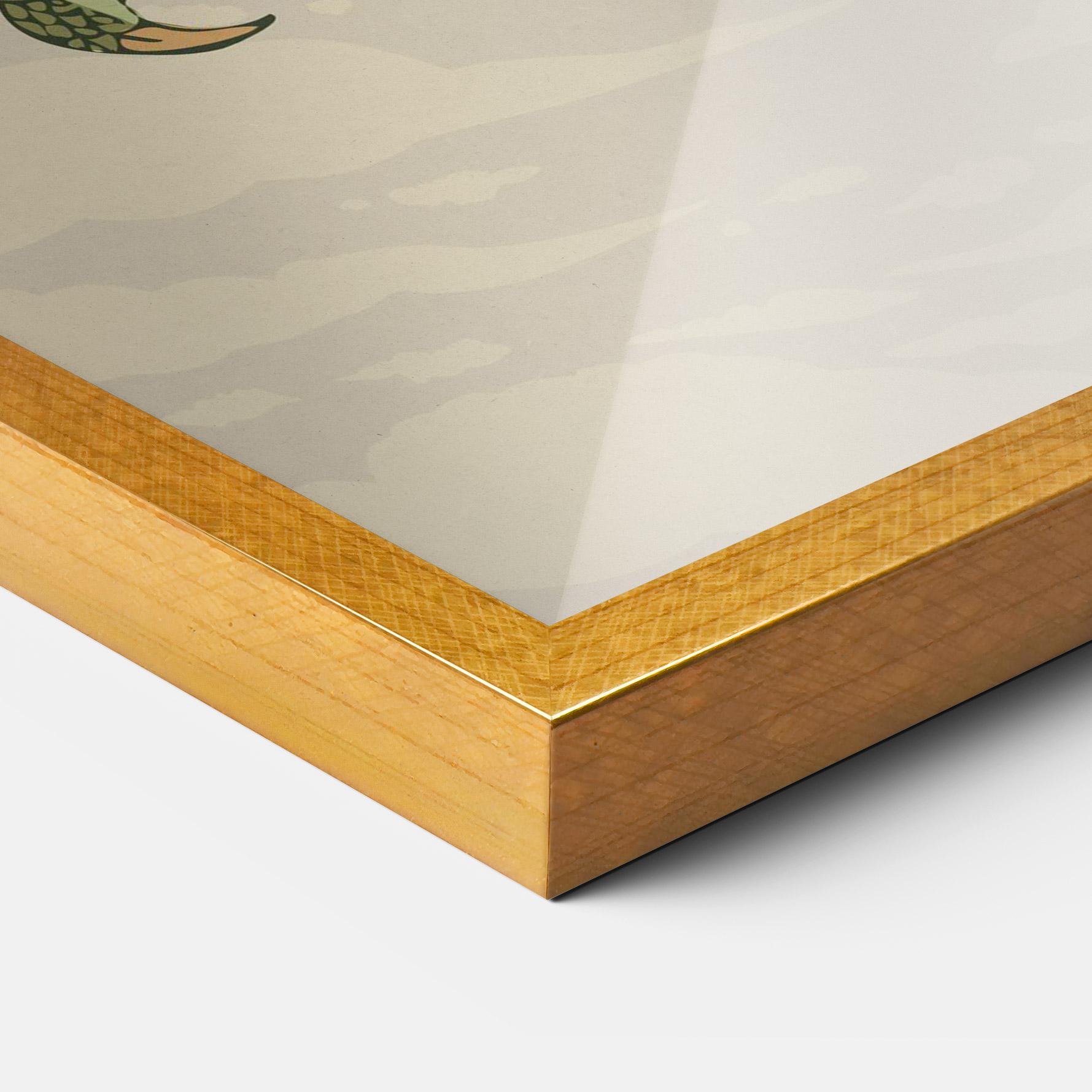 Poster Înrămat Chinese Dragon Green mockup 3