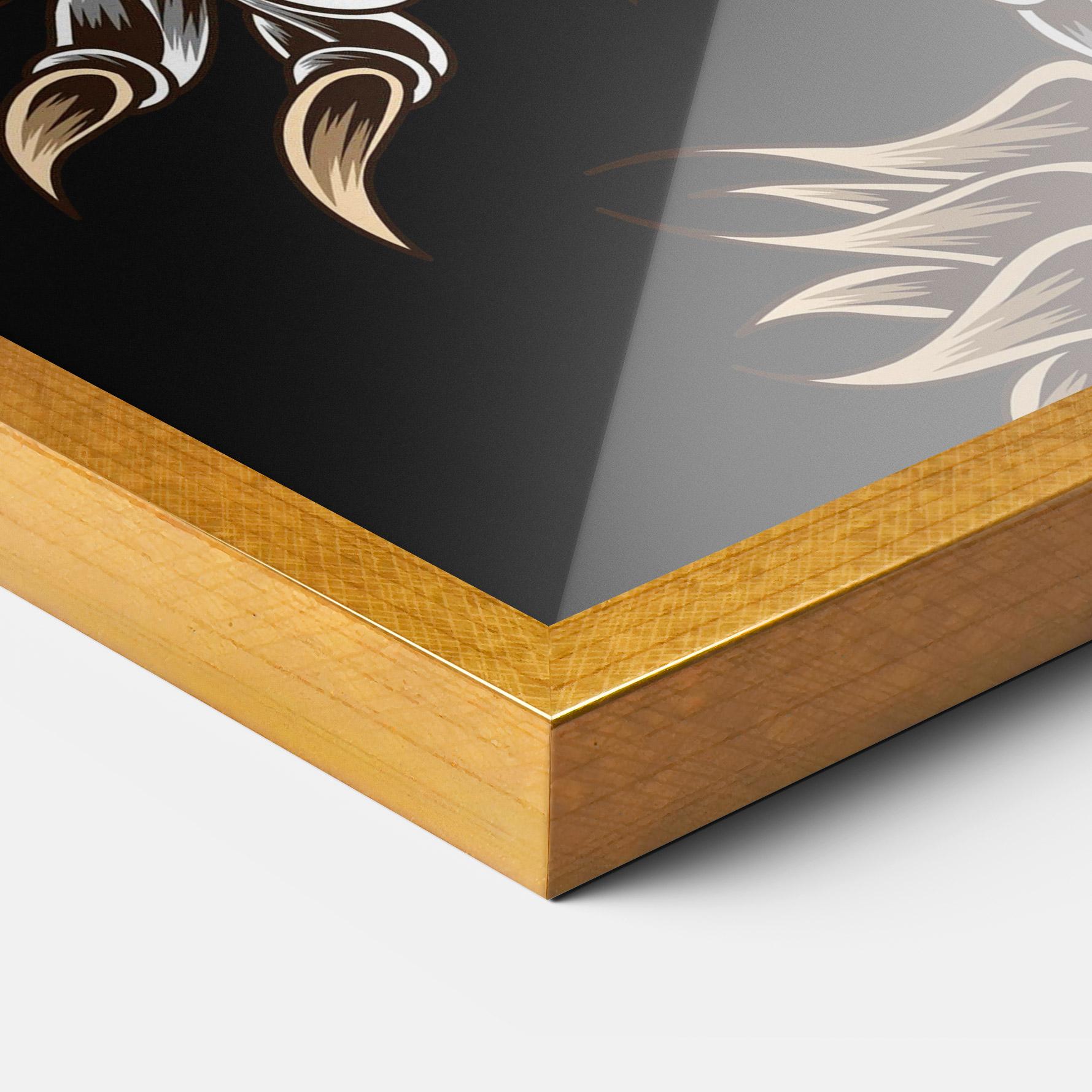 Poster Înrămat Cream Moon Dragon mockup 3