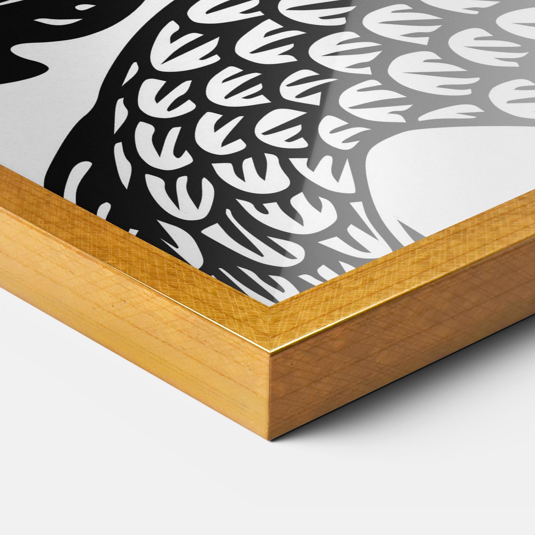 Poster Înrămat Dragon Black Line mockup 3