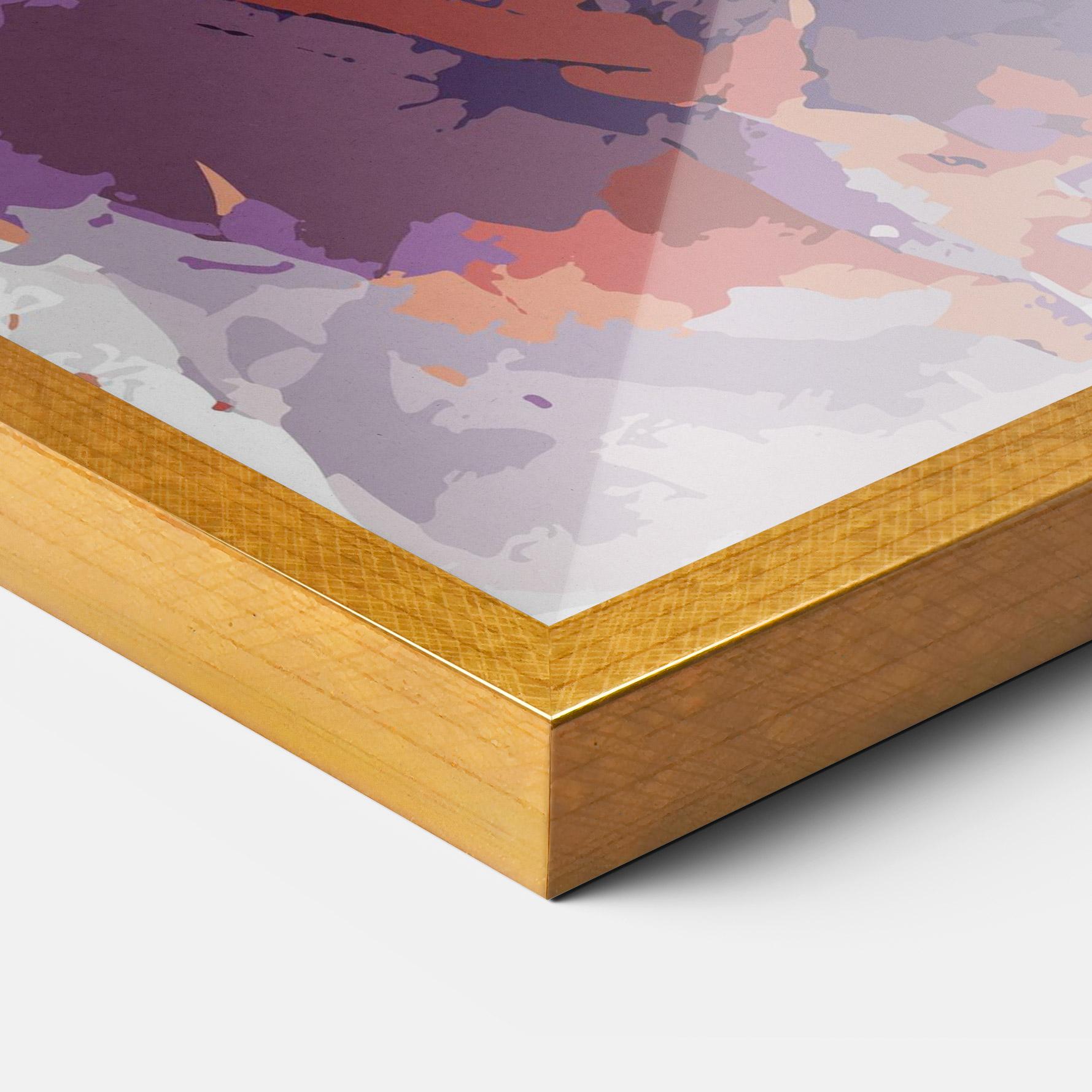 Poster Înrămat Orange Purple Dragon mockup 3