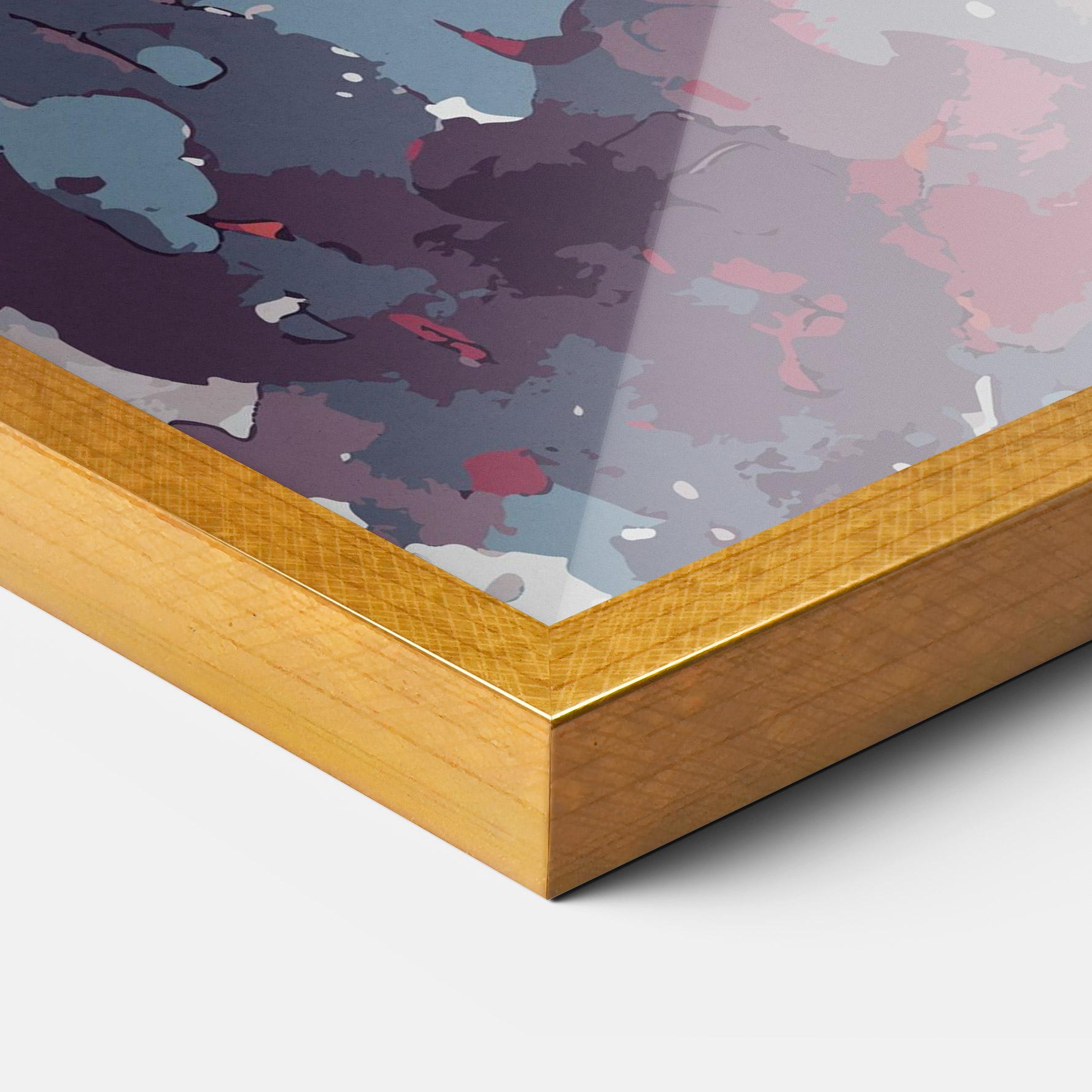 Poster Înrămat Red Blue Dragon mockup 3