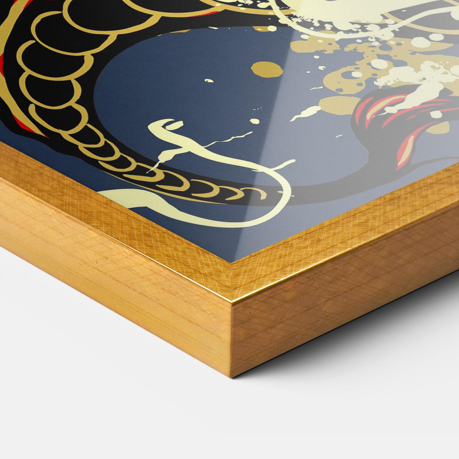 Poster Înrămat Red Cream Dragon mockup 3