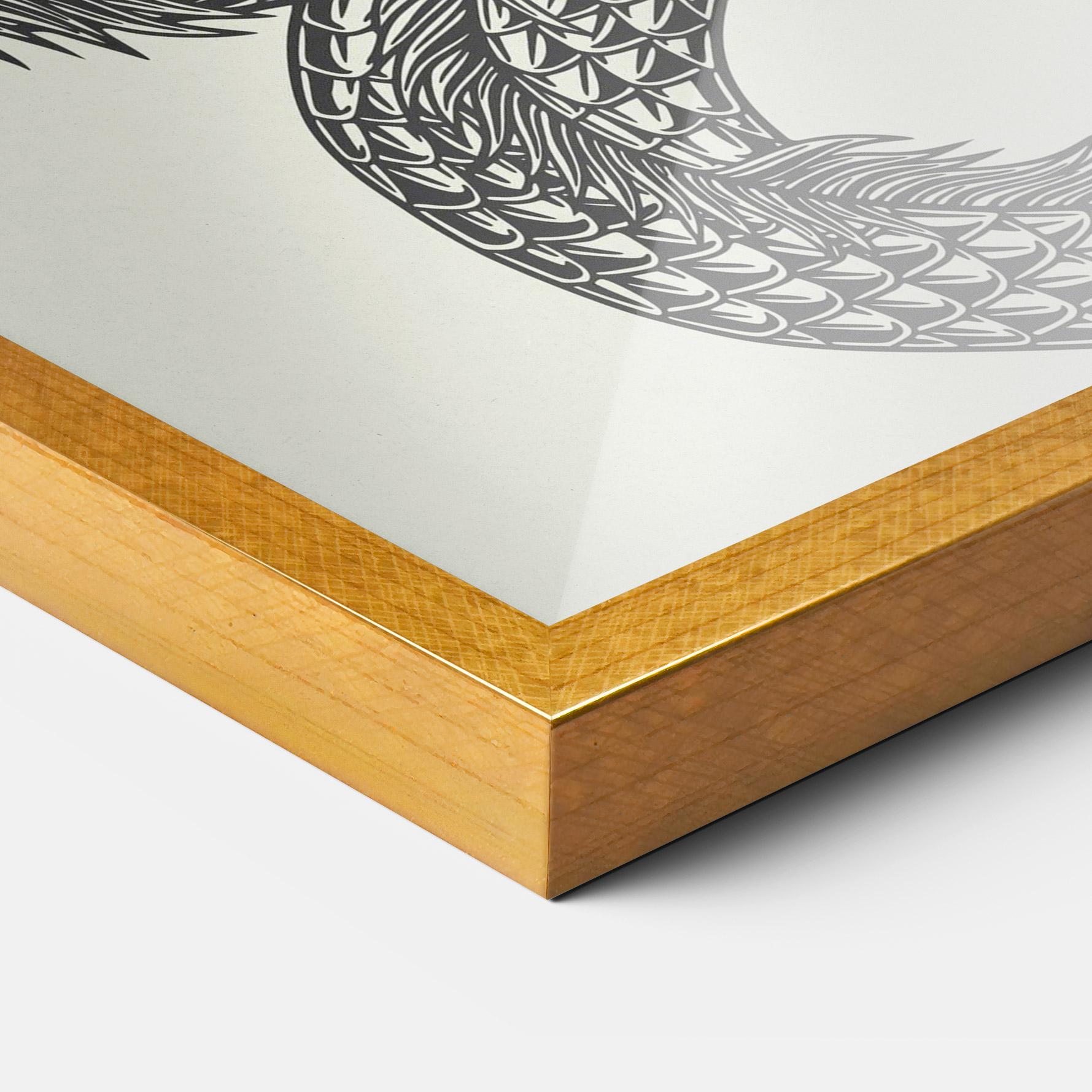 Poster Înrămat Red Moon Dragon mockup 3