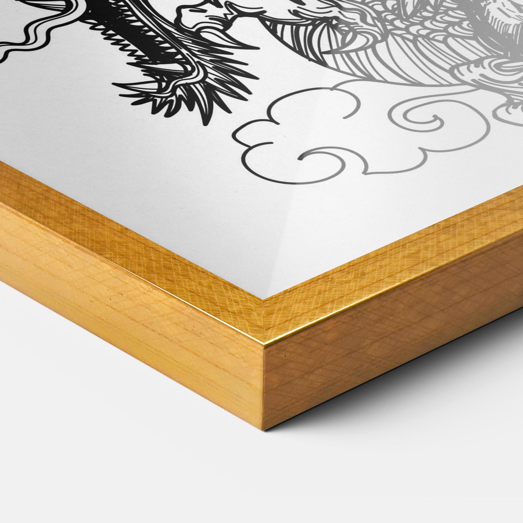 Poster Înrămat Skull Dragon mockup 3