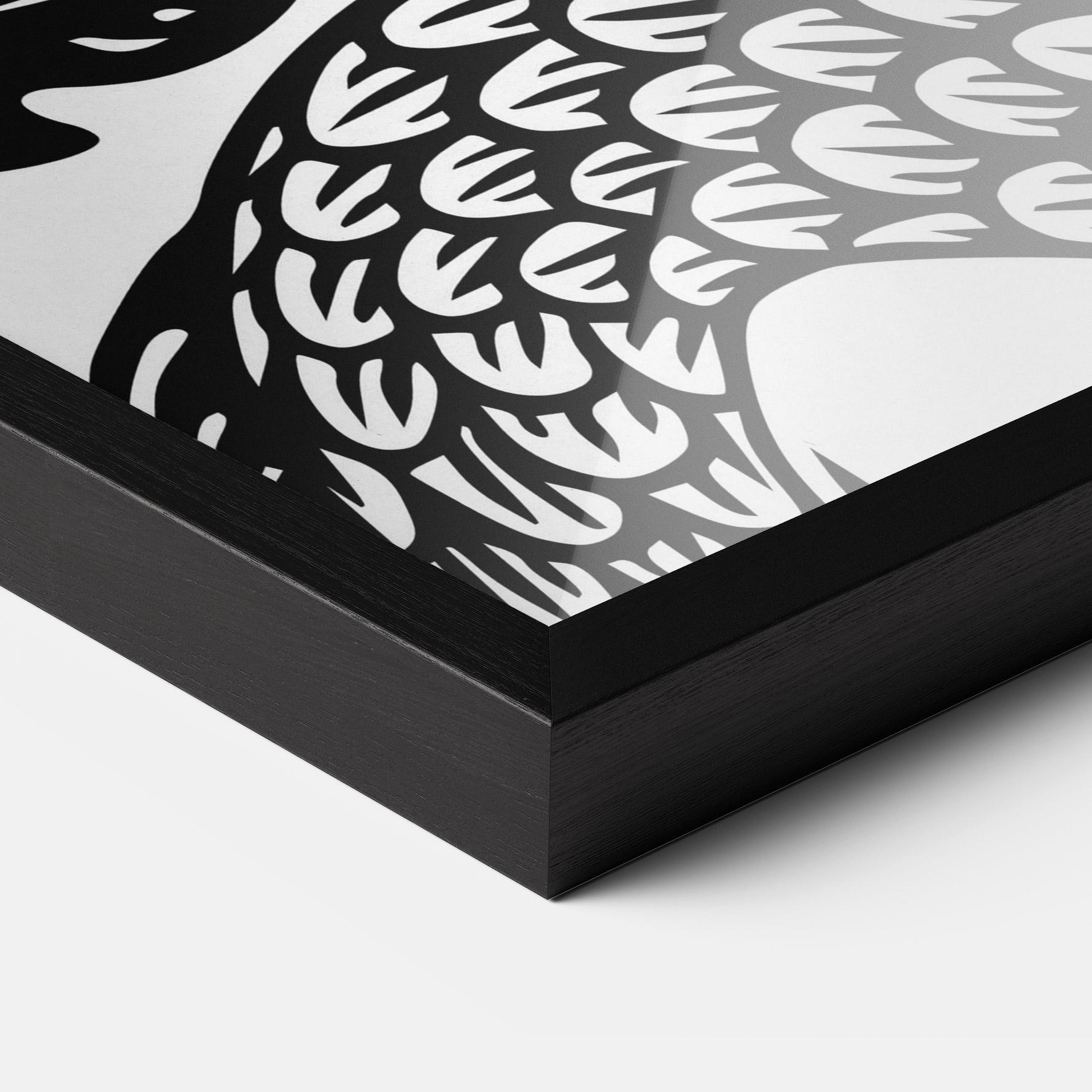 Poster Înrămat Dragon Black Line mockup 3