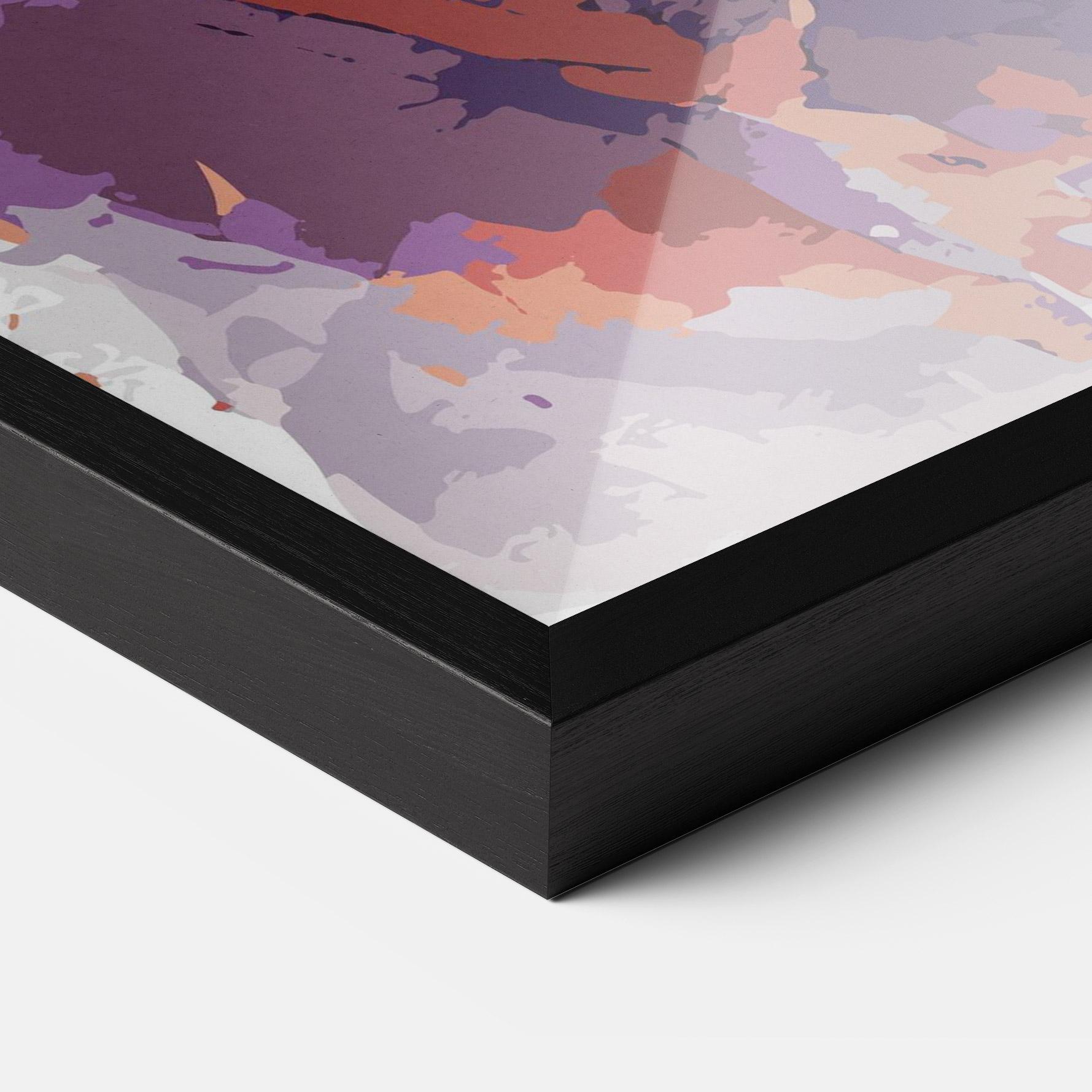 Poster Înrămat Orange Purple Dragon mockup 3