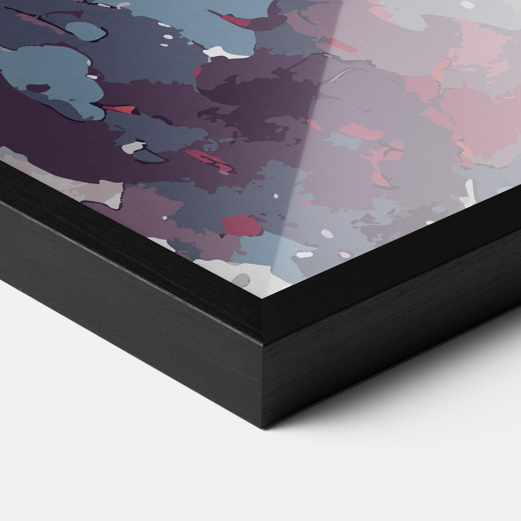 Poster Înrămat Red Blue Dragon mockup 3