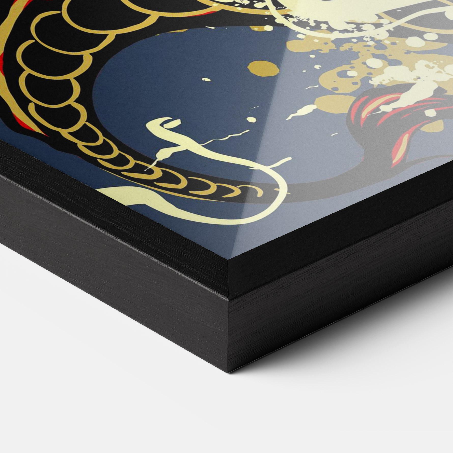 Poster Înrămat Red Cream Dragon mockup 3