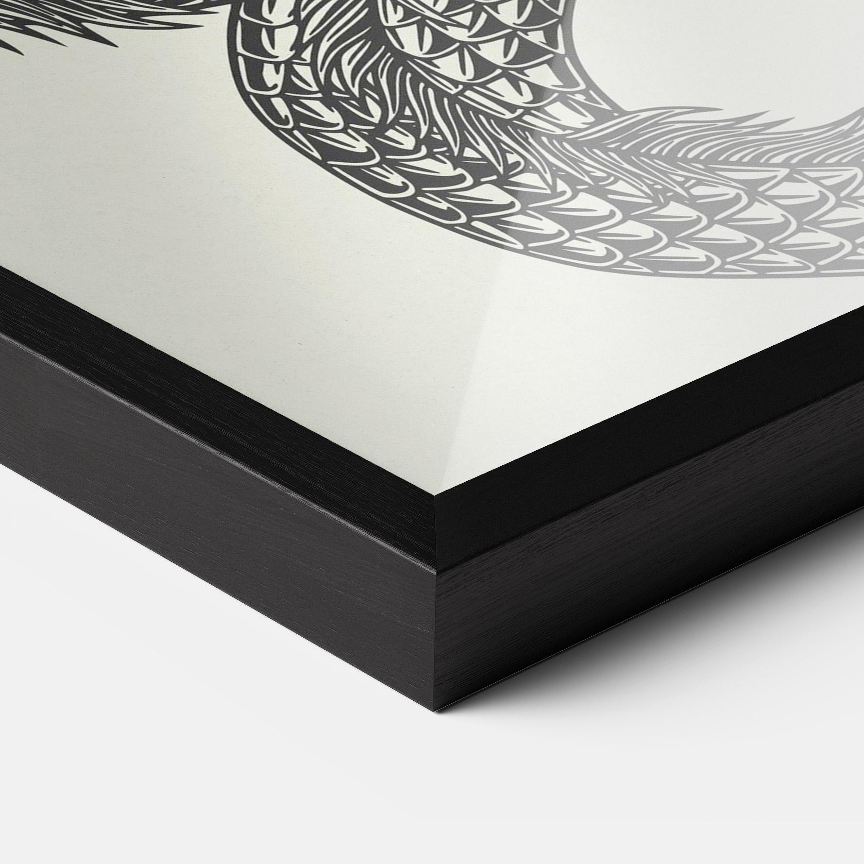 Poster Înrămat Red Moon Dragon mockup 3