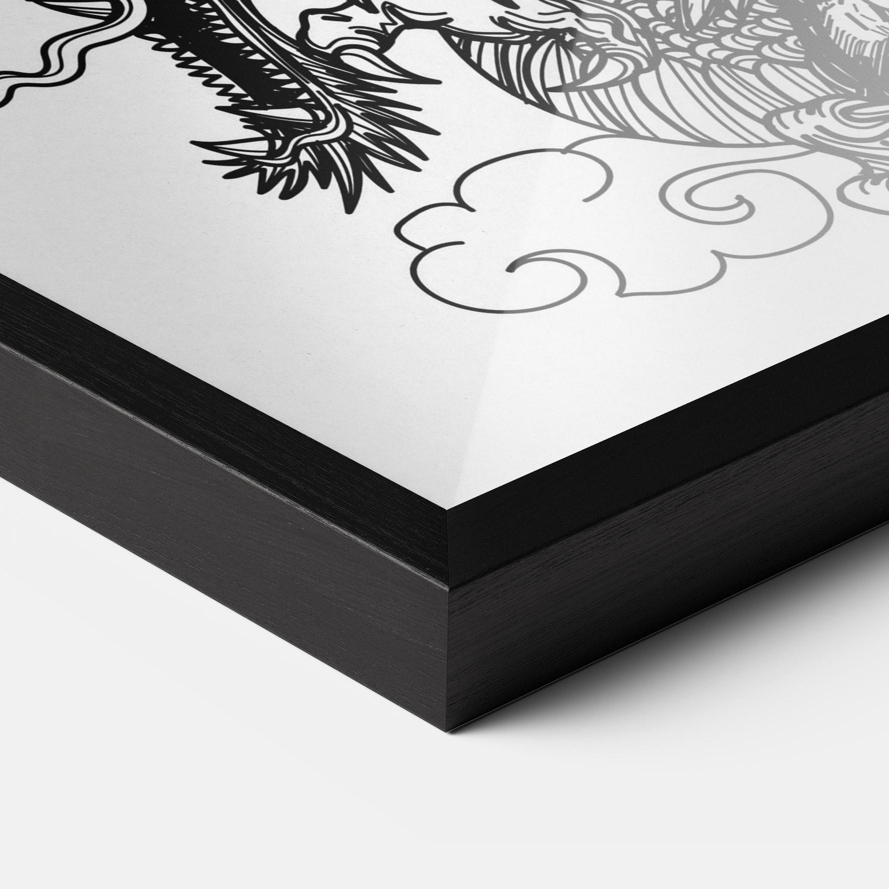 Poster Înrămat Skull Dragon mockup 3