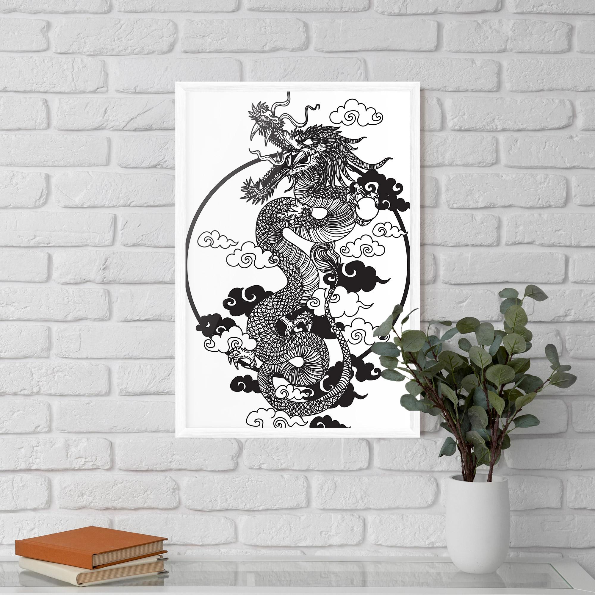 Poster Înrămat Dragon Circle 01 mockup 5