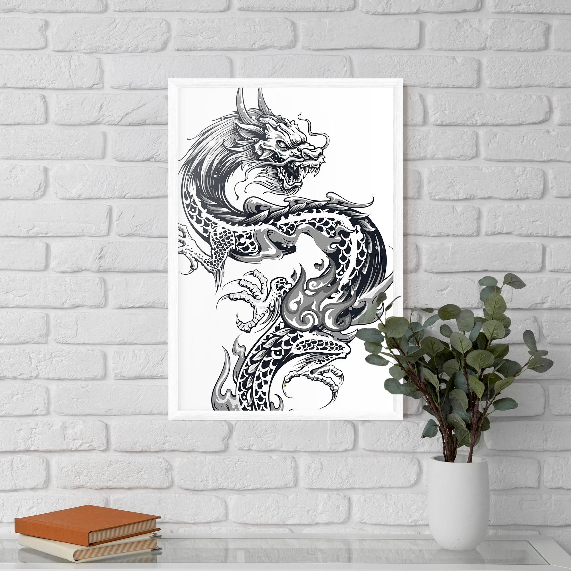 Poster Înrămat Dragon Line mockup 5
