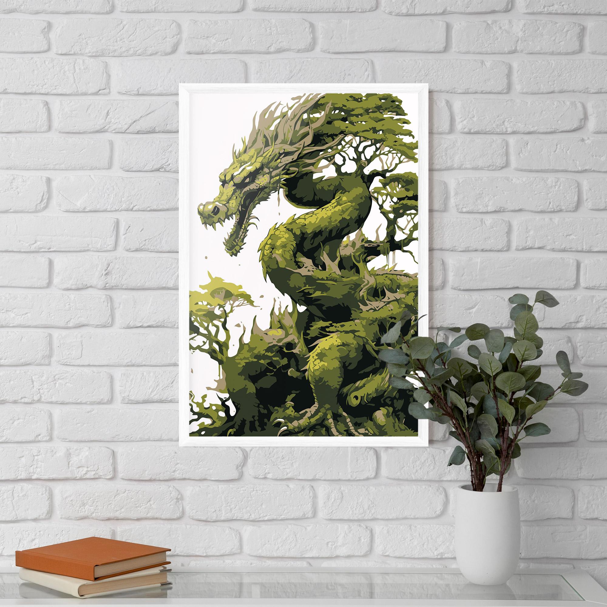 Poster Înrămat Green Nature Dragon mockup 5