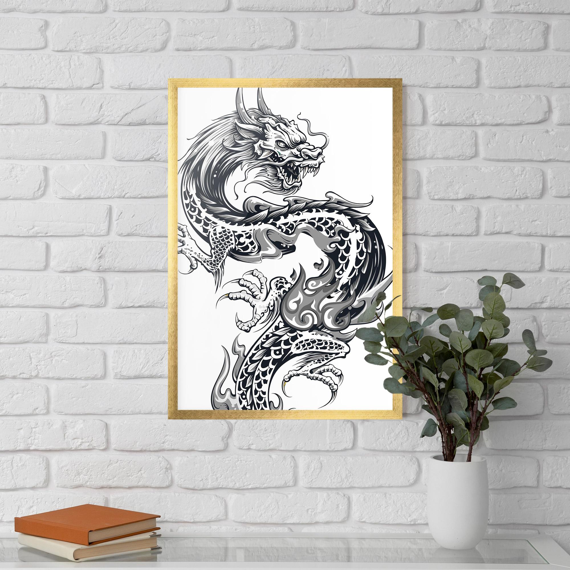 Poster Înrămat Dragon Line mockup 5