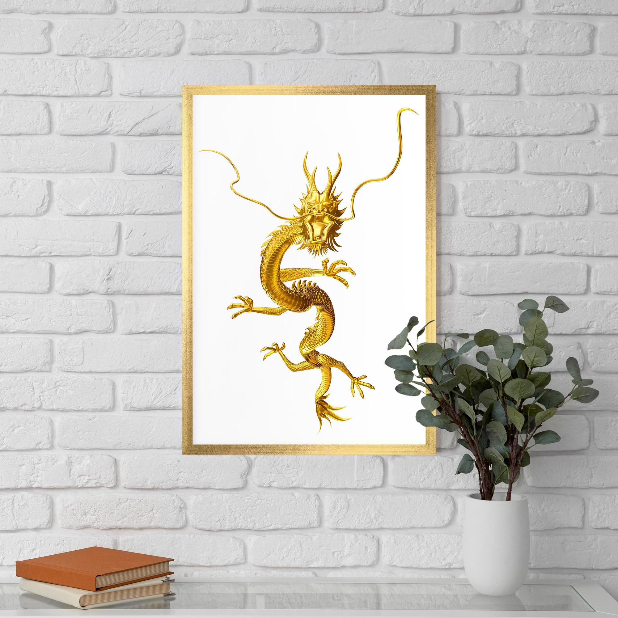 Poster Înrămat Golden Dragon mockup 5