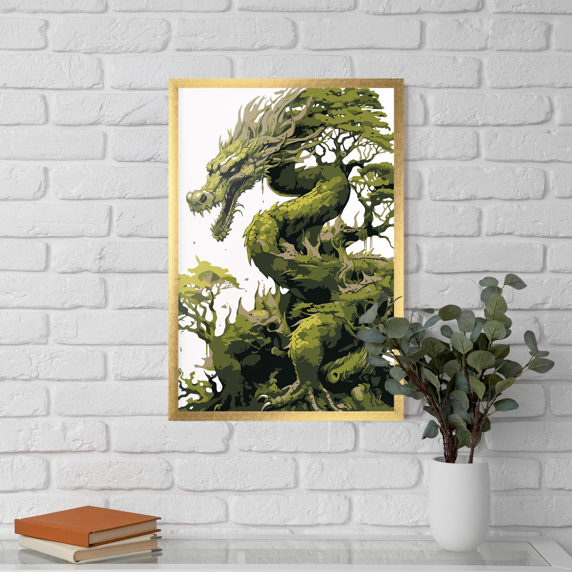 Poster Înrămat Green Nature Dragon mockup 5