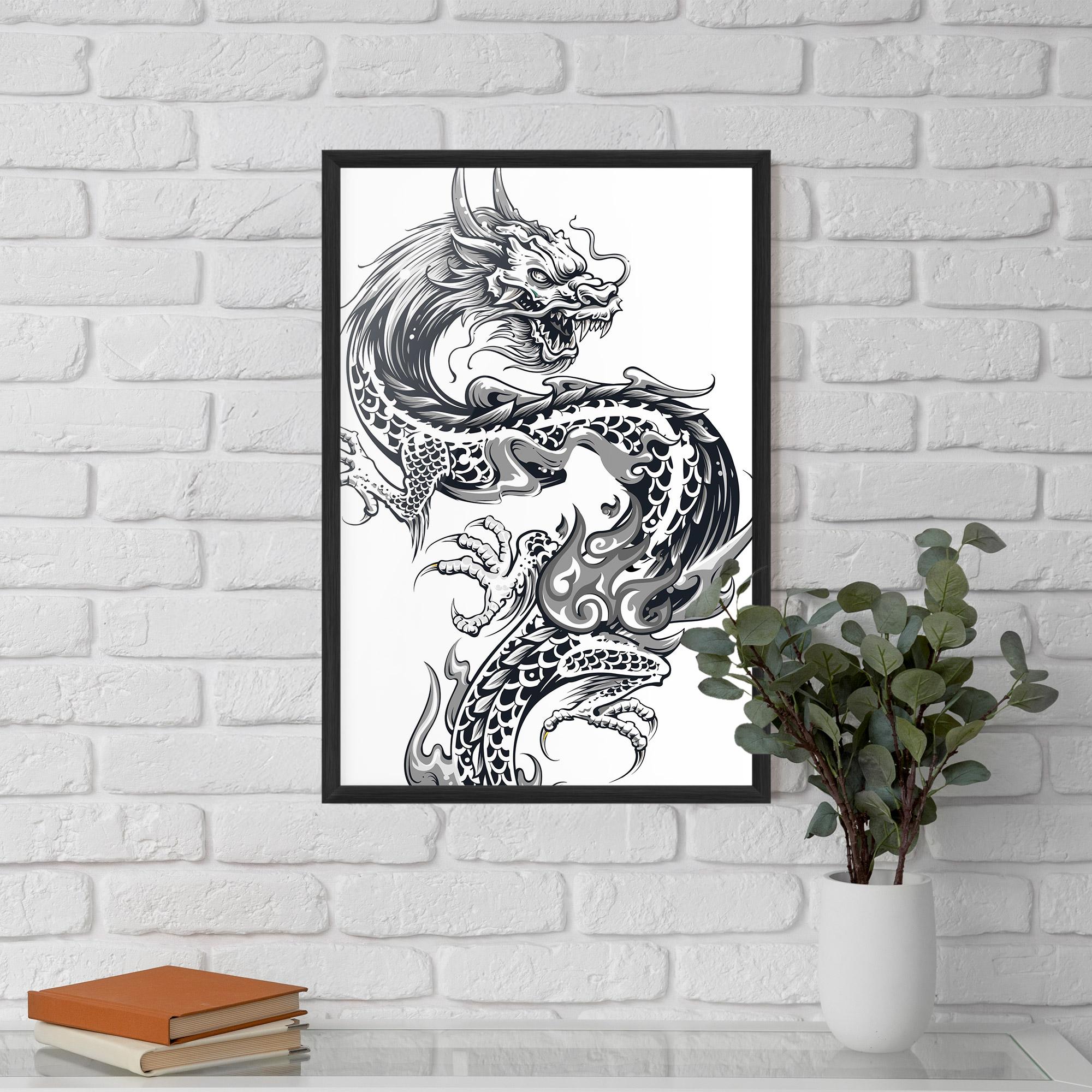 Poster Înrămat Dragon Line mockup 5