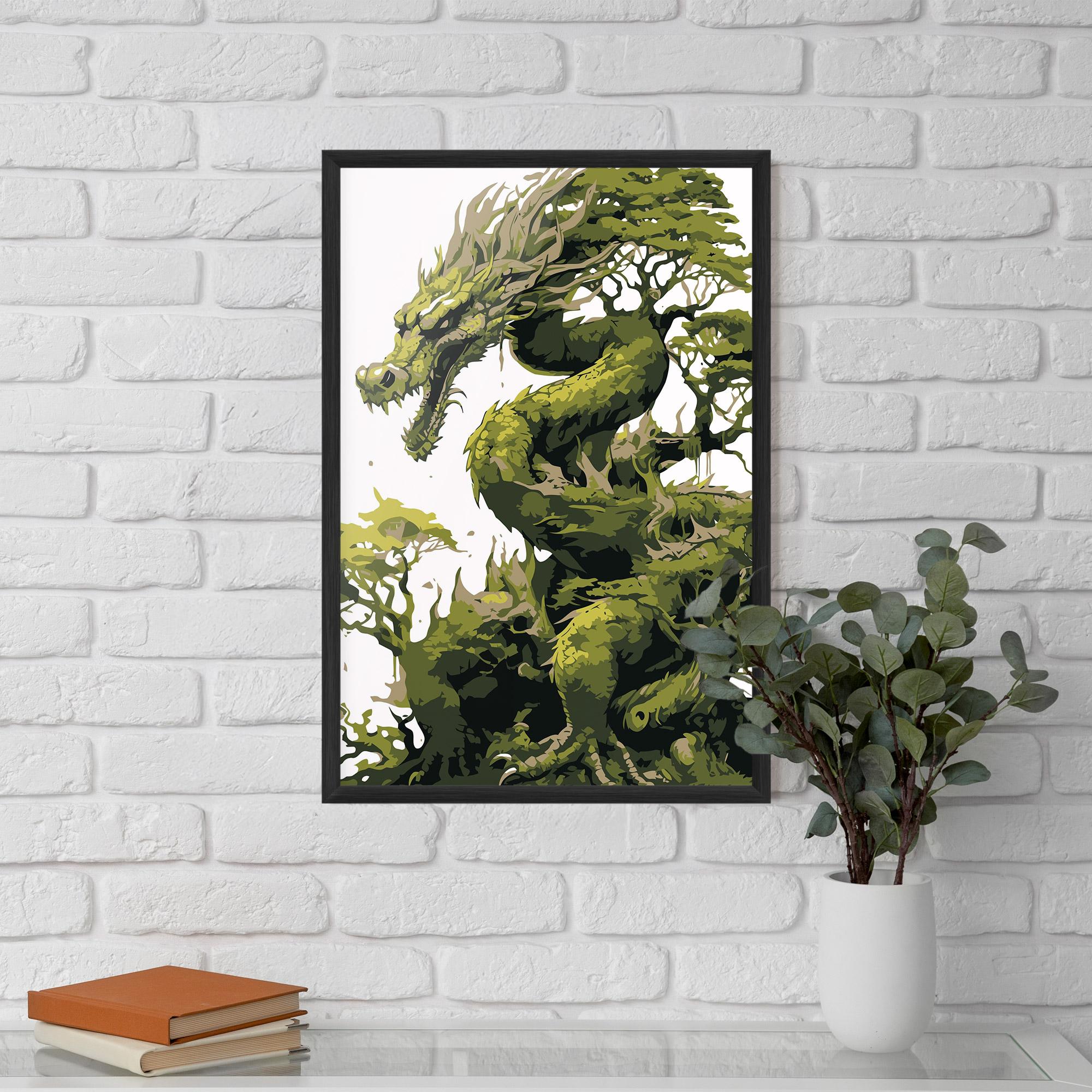 Poster Înrămat Green Nature Dragon mockup 5