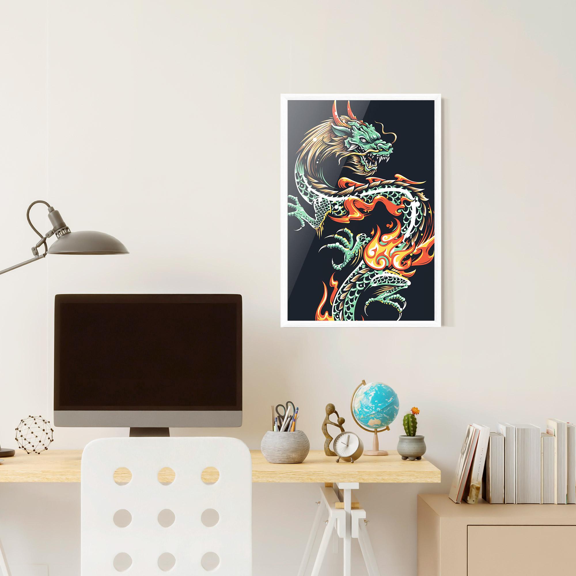Poster Înrămat Dragon Green mockup 6