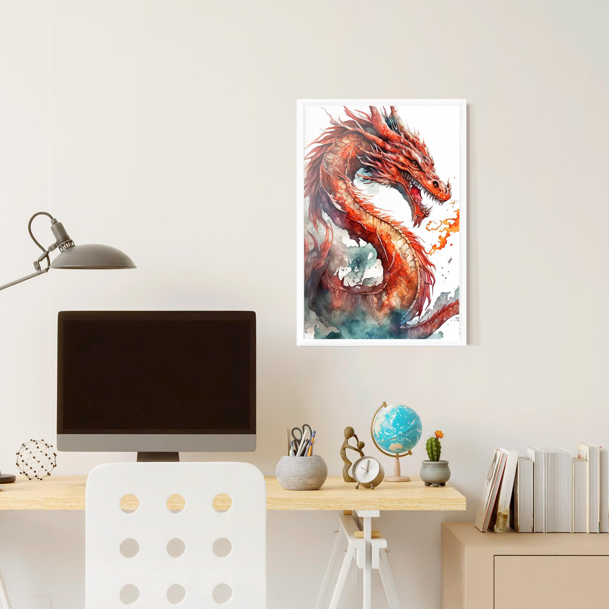 Poster Înrămat Fire Dragon mockup 6