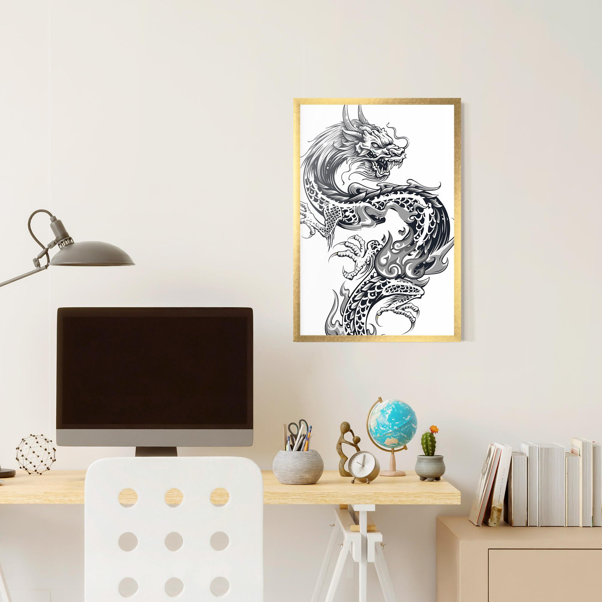 Poster Înrămat Dragon Line mockup 6