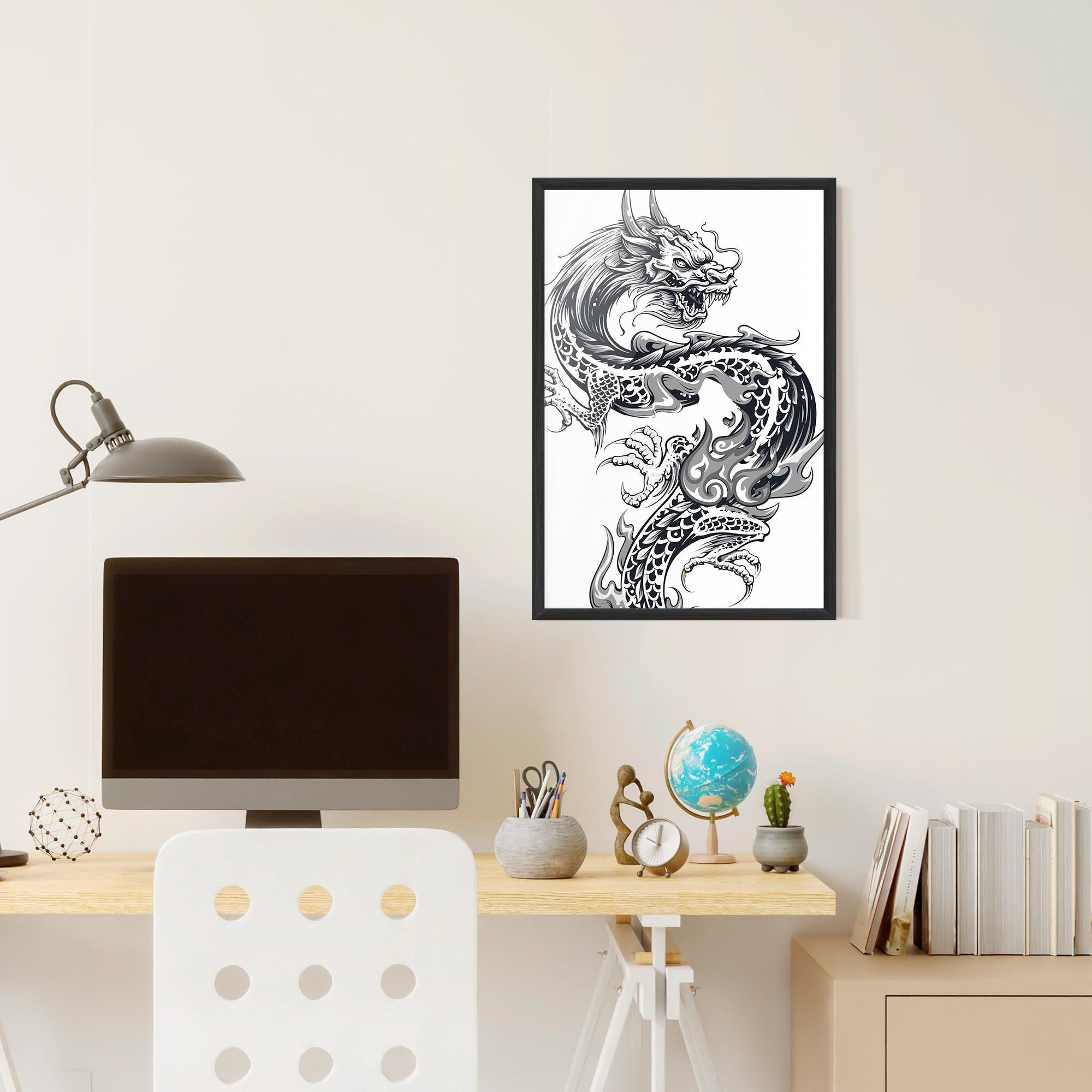 Poster Înrămat Dragon Line mockup 6