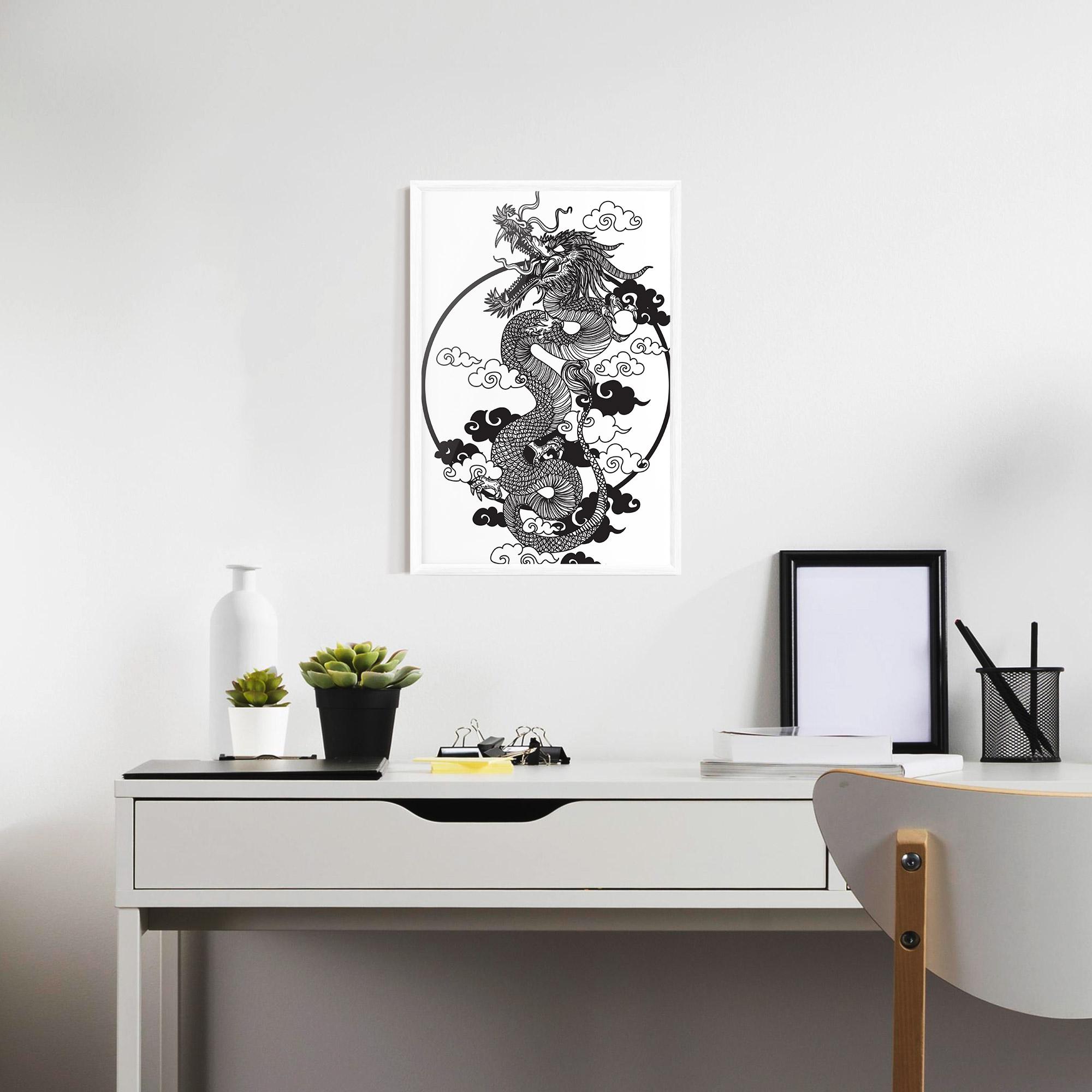 Poster Înrămat Dragon Circle 01 mockup 7