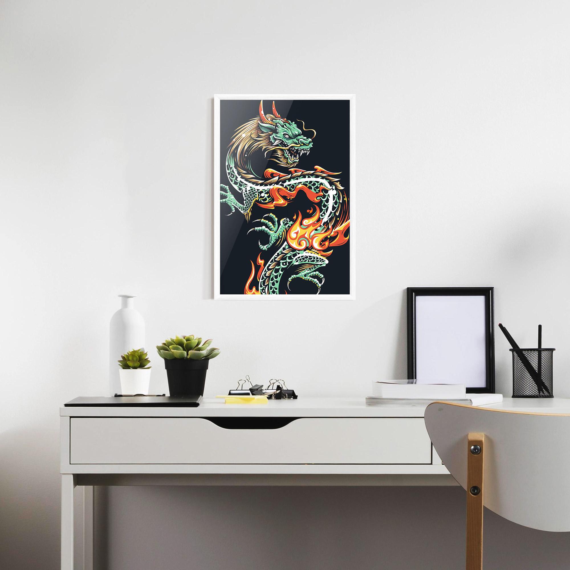 Poster Înrămat Dragon Green mockup 7