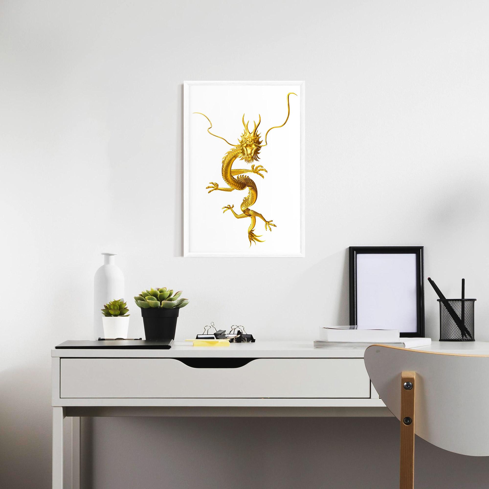 Poster Înrămat Golden Dragon mockup 7