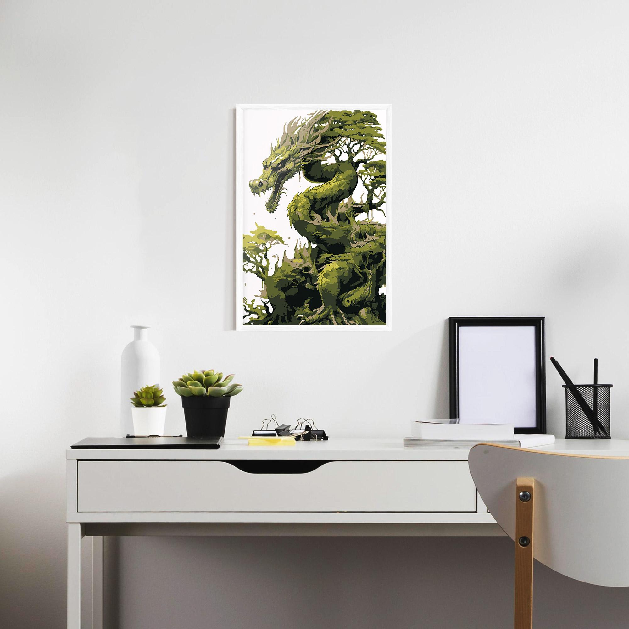 Poster Înrămat Green Nature Dragon mockup 7