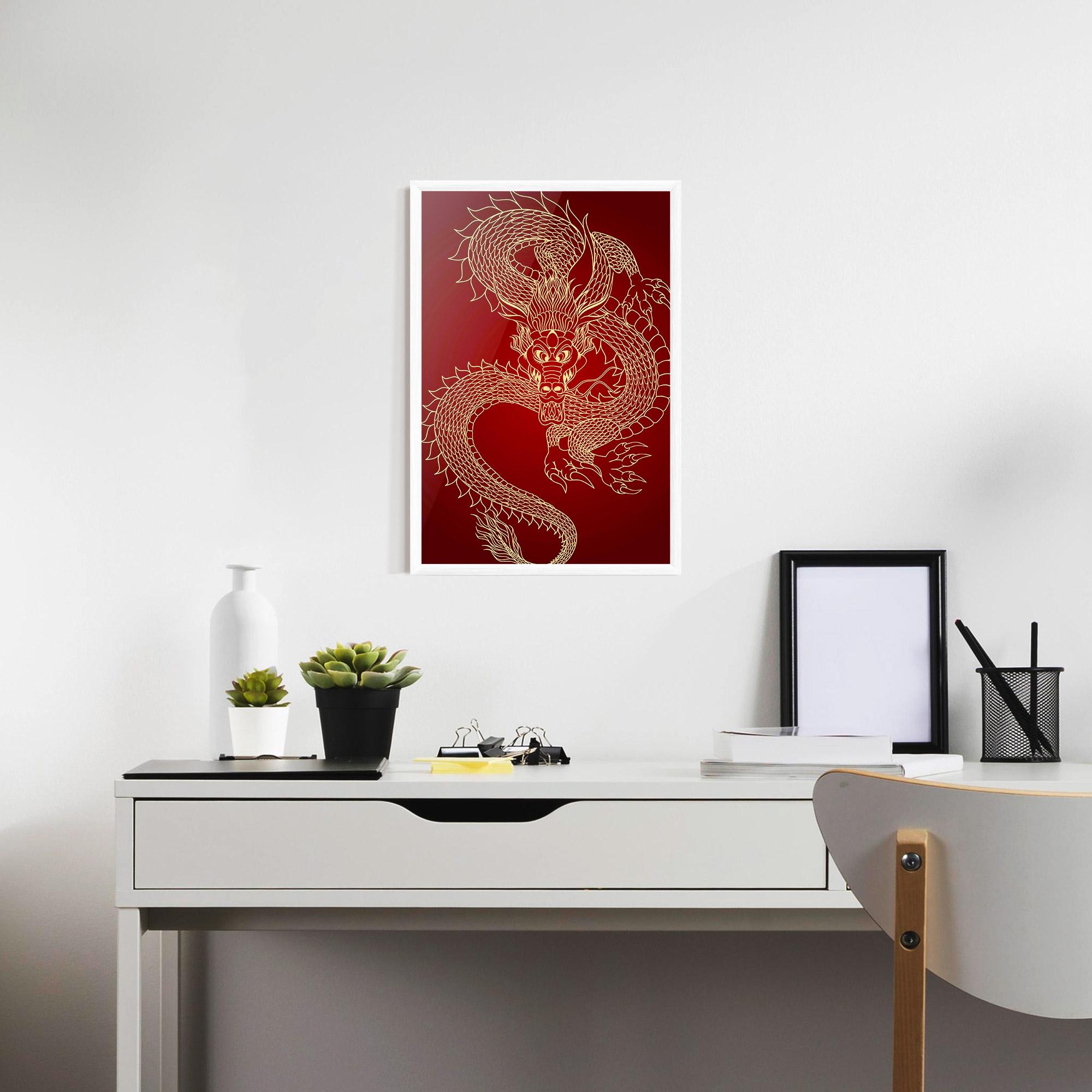 Poster Înrămat Traditional Dragon mockup 7