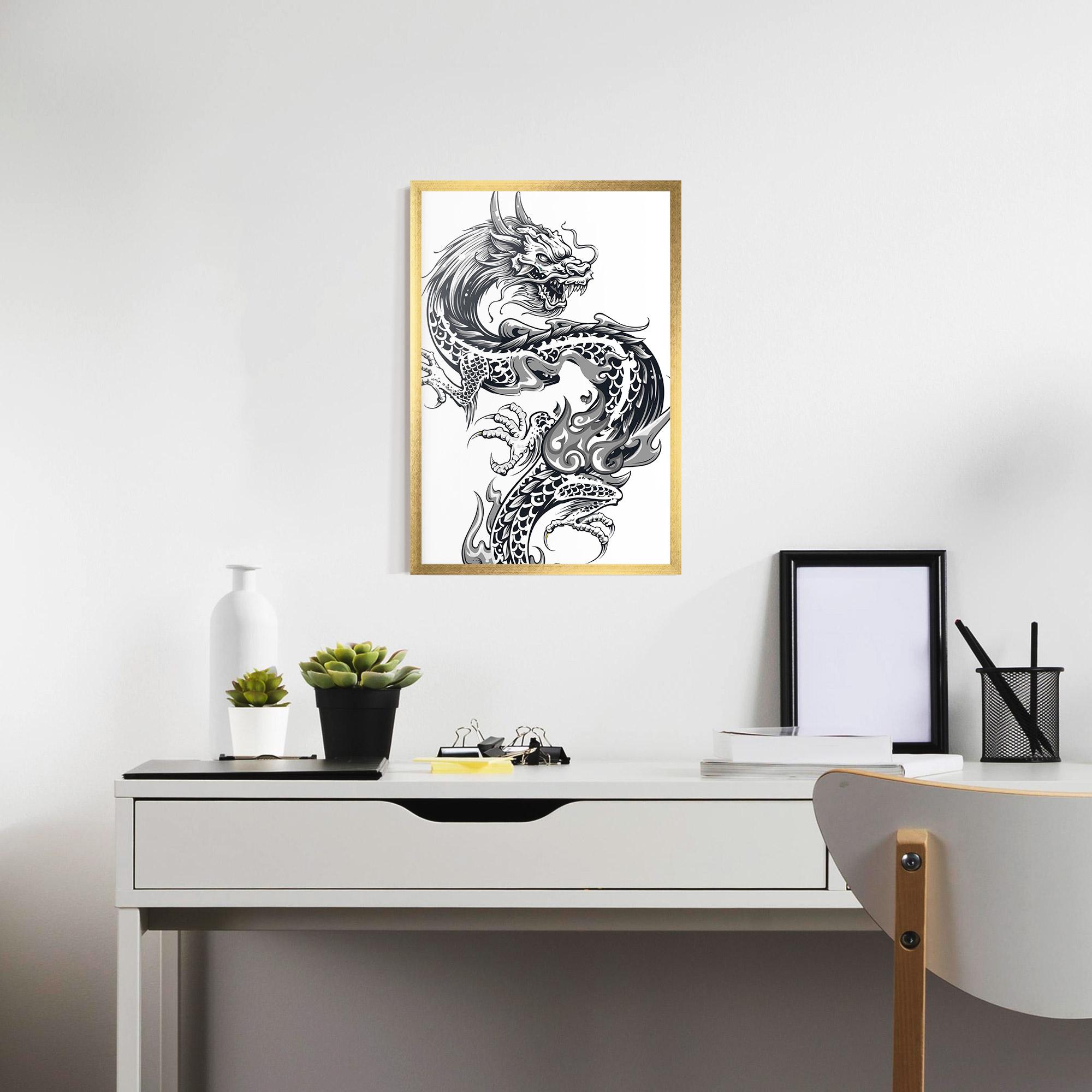 Poster Înrămat Dragon Line mockup 7