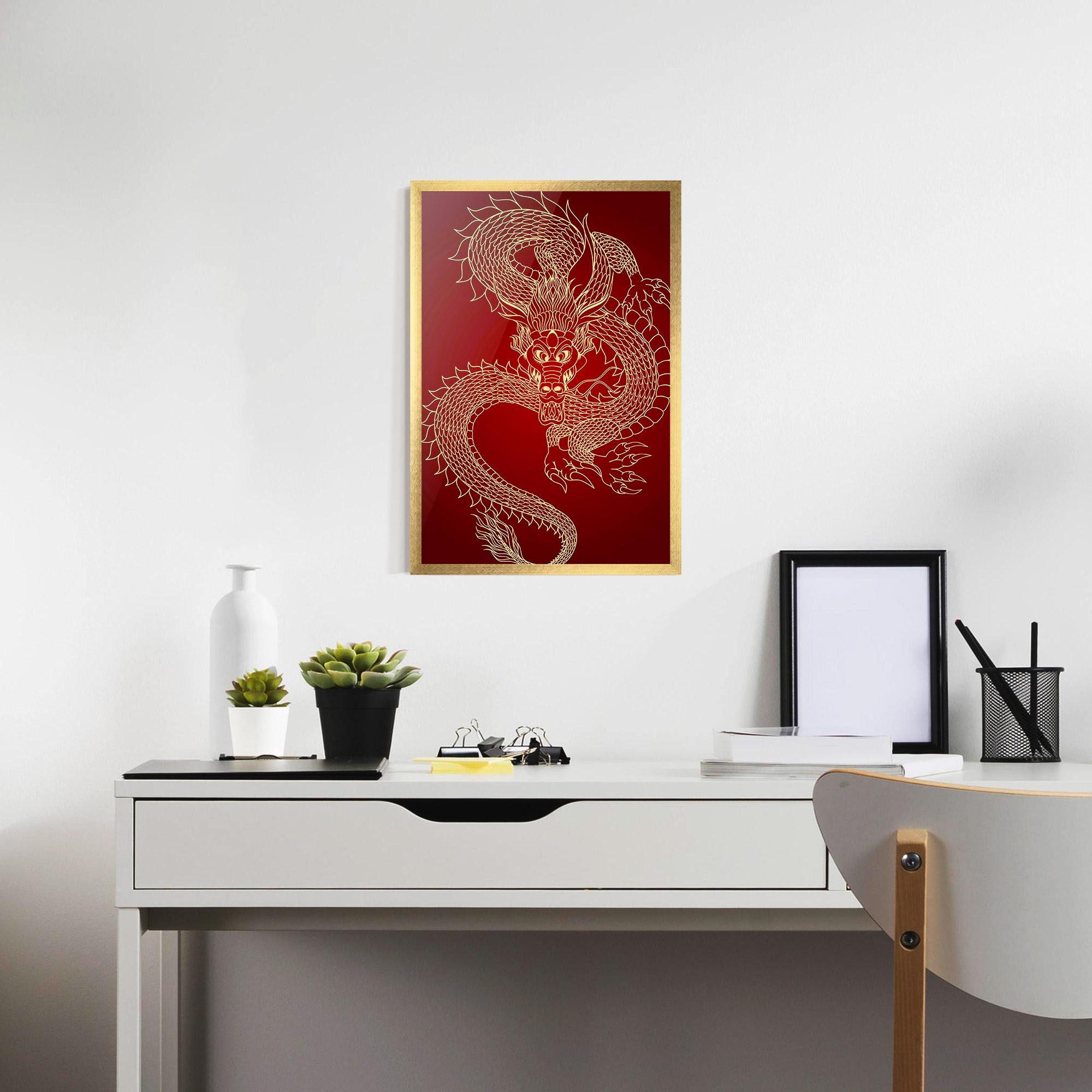 Poster Înrămat Traditional Dragon mockup 7