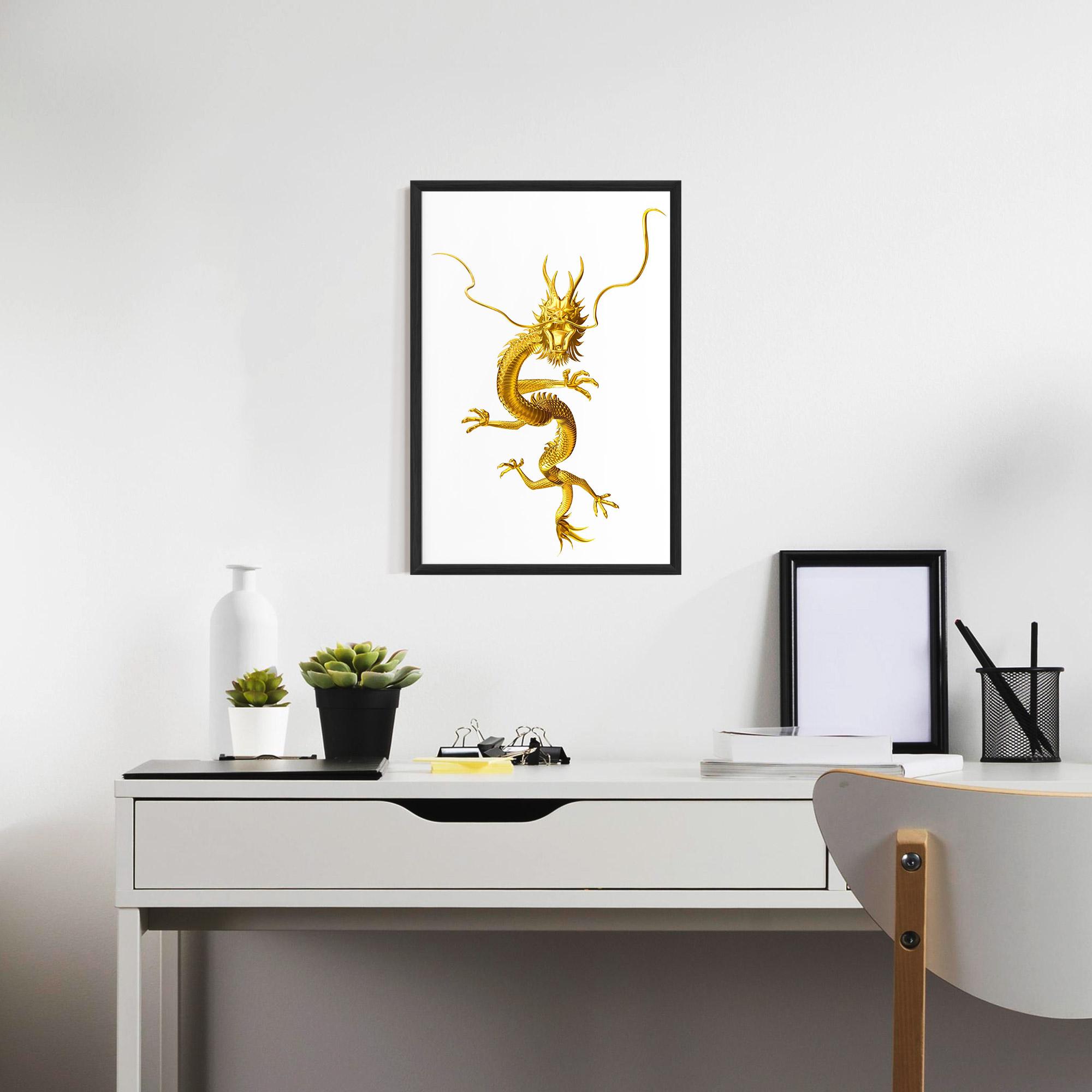 Poster Înrămat Golden Dragon mockup 7