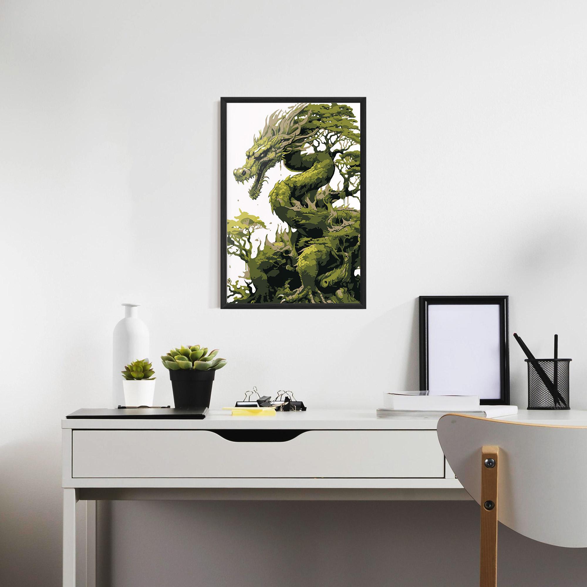 Poster Înrămat Green Nature Dragon mockup 7
