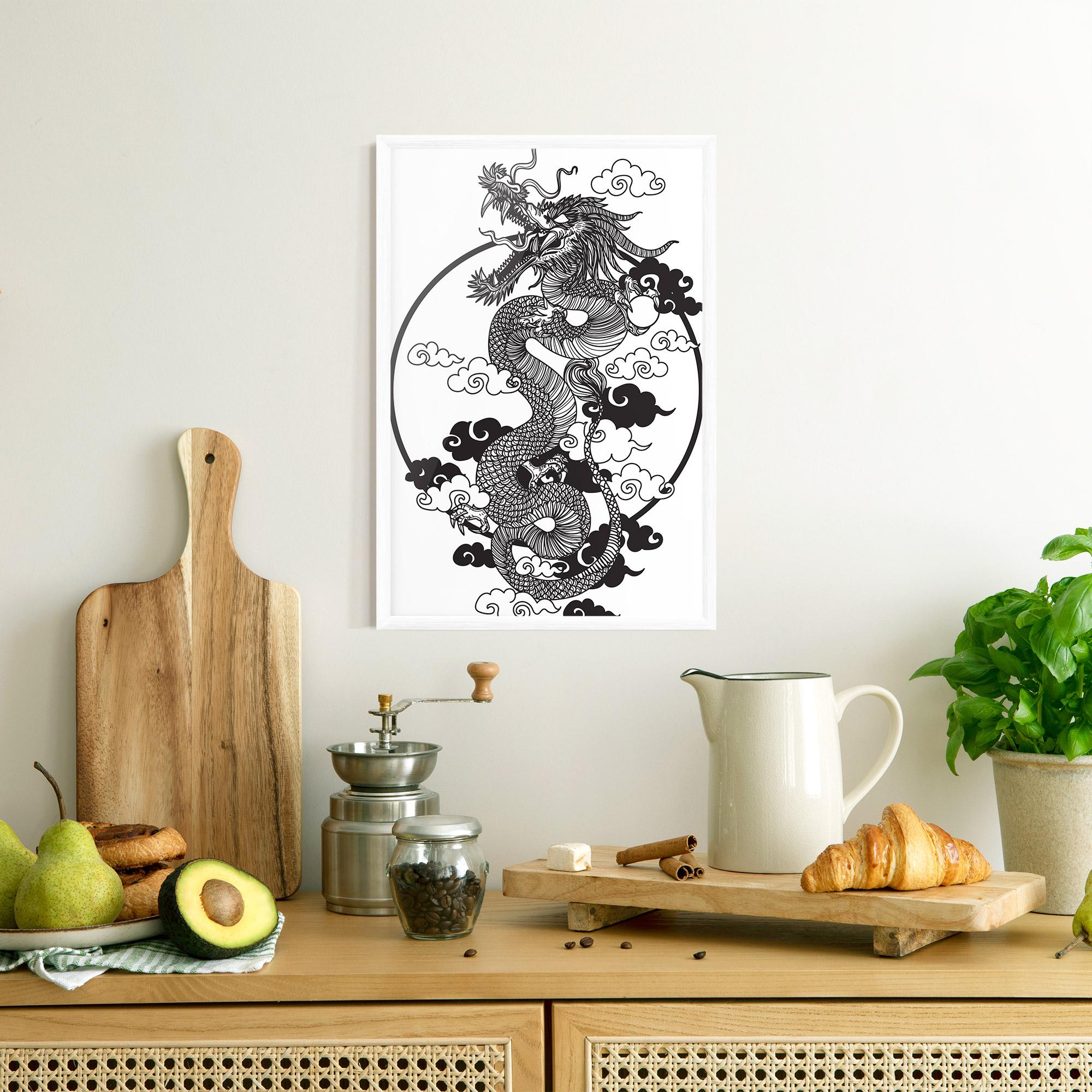 Poster Înrămat Dragon Circle 01 mockup 8