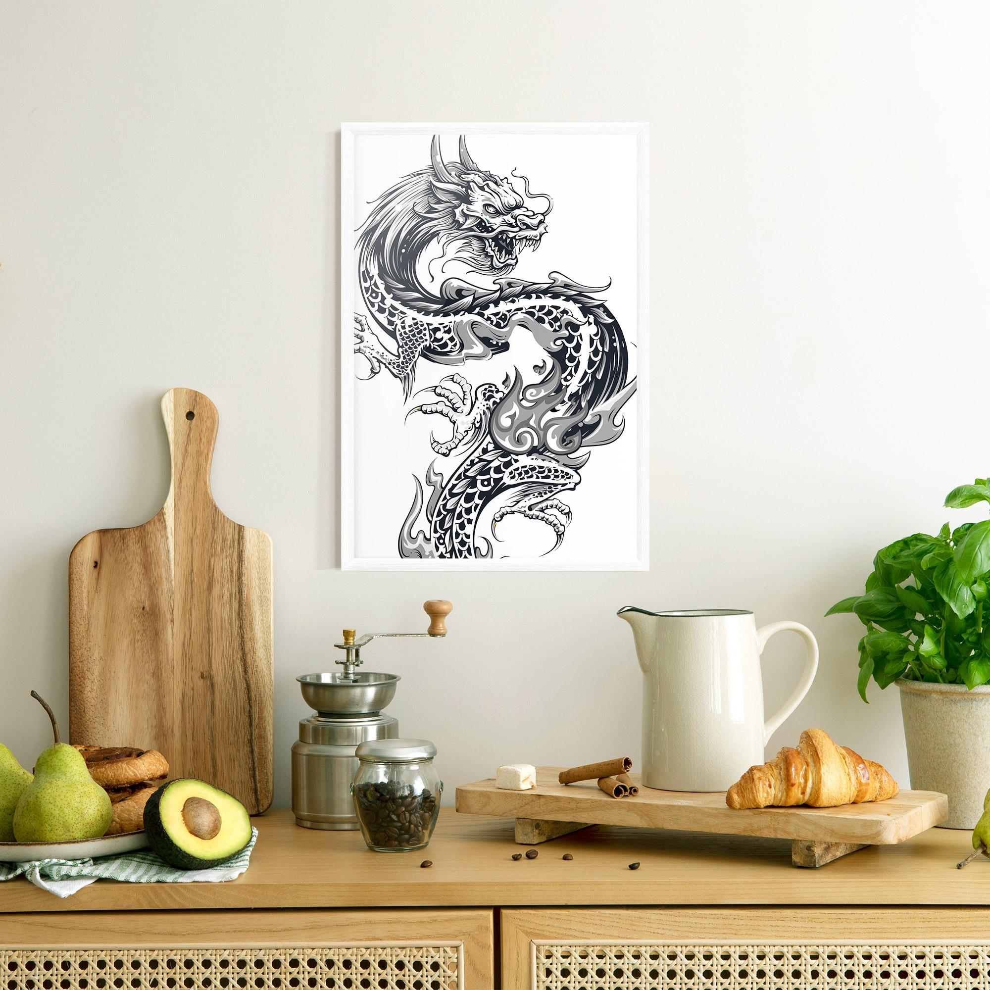 Poster Înrămat Dragon Line mockup 8