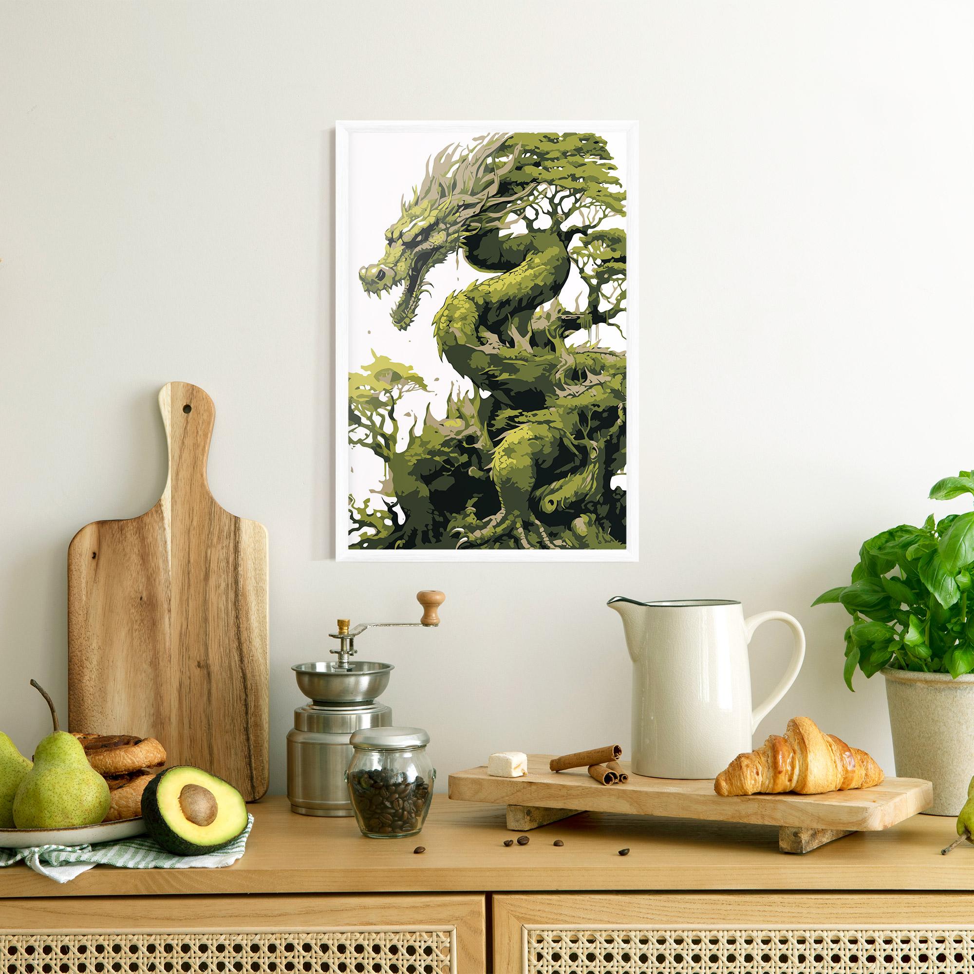 Poster Înrămat Green Nature Dragon mockup 8