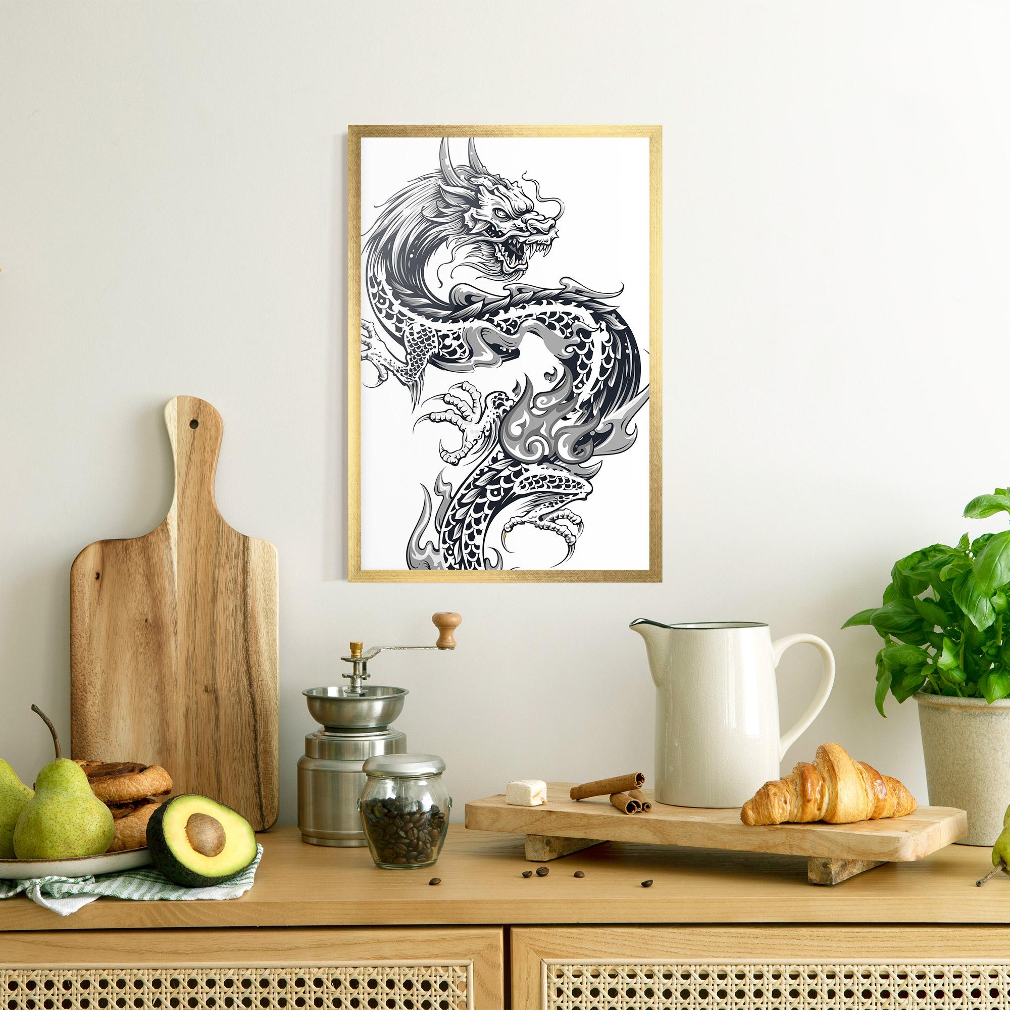 Poster Înrămat Dragon Line mockup 8